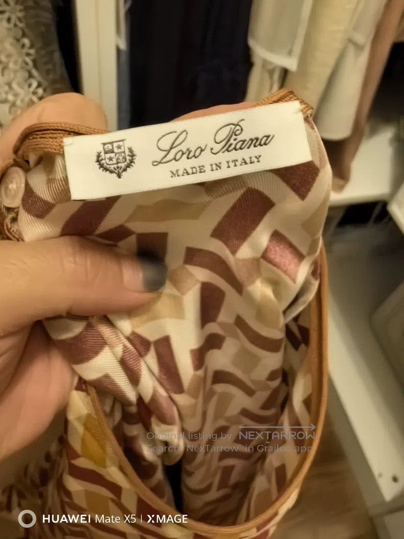 Loro Piana LORO PIANA Geometric Print Silk Shirt with Mulberry Silk F Size S / US 4 / IT 40 - 3 Thumbnail