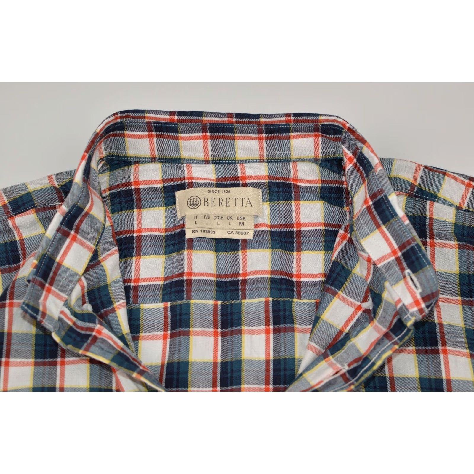 Vintage Beretta Plaid Check Long Sleeve Cotton Button Shirt L Men Size US L / EU 52-54 / 3 - 4 Thumbnail