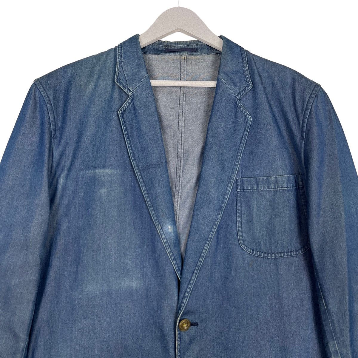 Burberry 🔥 BURBERRY DENIM BLAZER JACKET Size US M / EU 48-50 / 2 - 3 Thumbnail