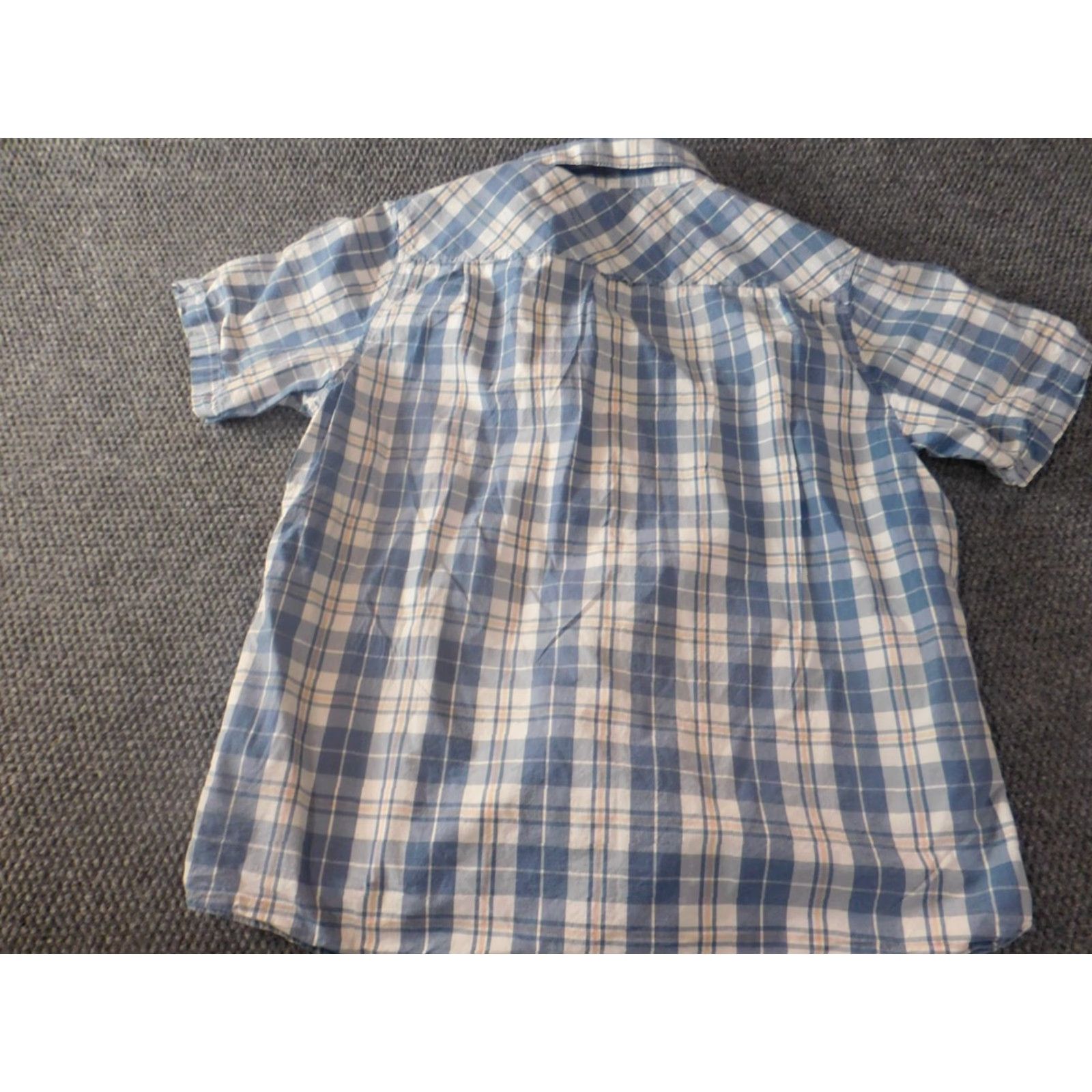 Hurley Hurley Mens Shirt L Blue Plaid Button-Down Short Sleeve Tropical Knit Cotton Size US L / EU 52-54 / 3 - 6 Thumbnail