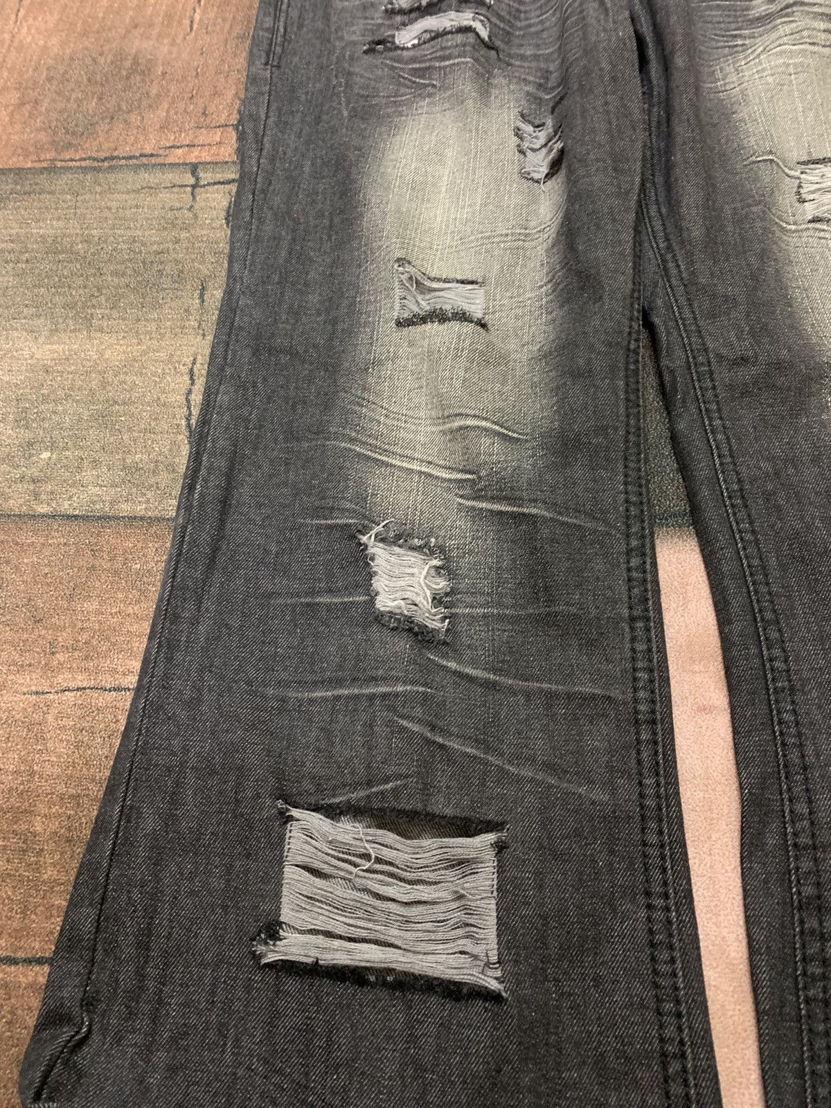 Beauty Beast × If Six Was Nine × Le Grande Bleu (L.G.B.) DISTRESSED FLARE BAGGY jeans punk goth opium style Size US 38 / EU 54 - 10 Thumbnail