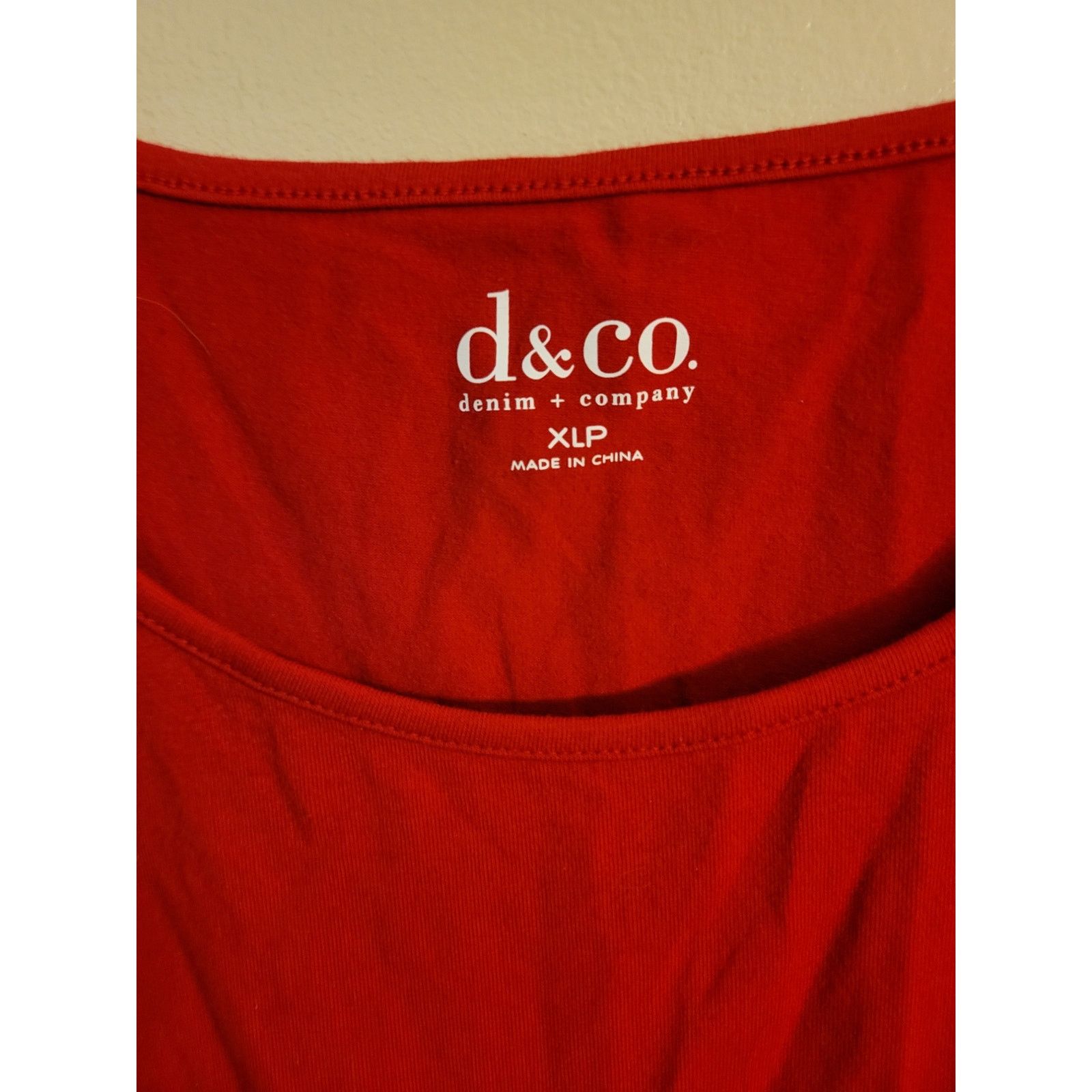 Denim & Co. Denim & Co Red Tank Top XLP Size XL / US 12-14 / IT 48-50 - 2 Thumbnail