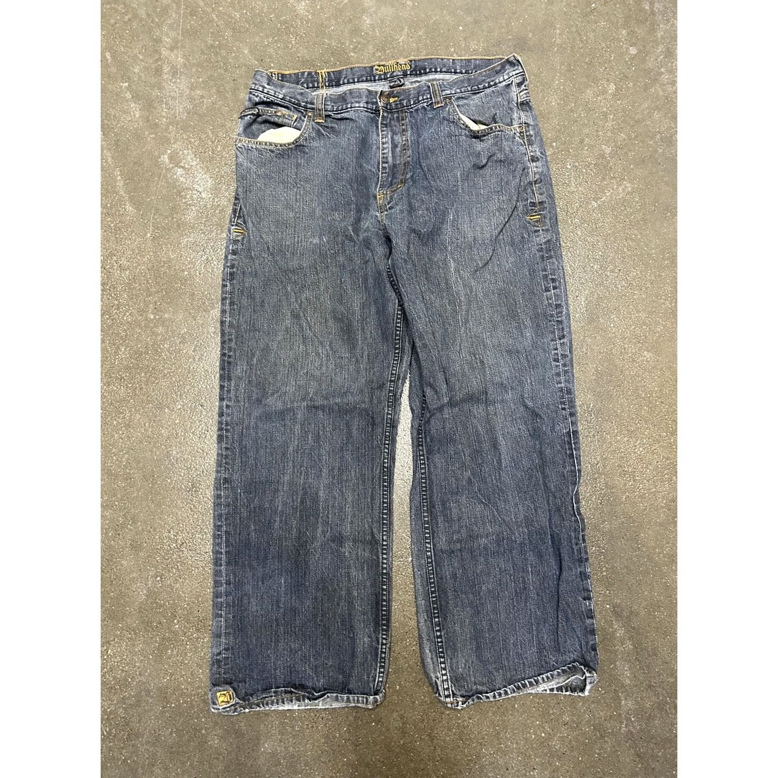Pacsun PacSun Bullhead Jeans Mens 38x32 Blue Relaxed Fit Straight Leg Denim Dark Wash Size US 38 / EU 54 - 2 Thumbnail