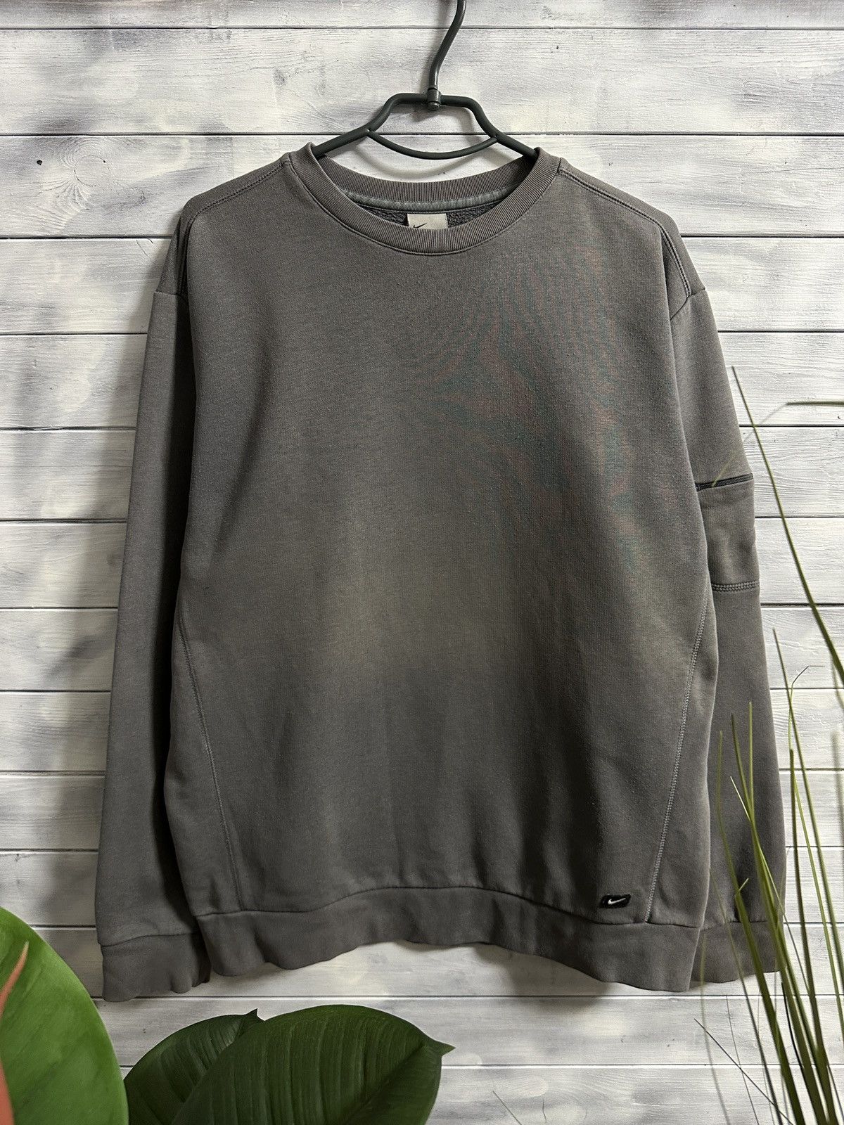 Nike Rare Vintage Sweatshirt Nike Small Swoosh Drill Y2K style Size US M / EU 48-50 / 2 - 1 Thumbnail