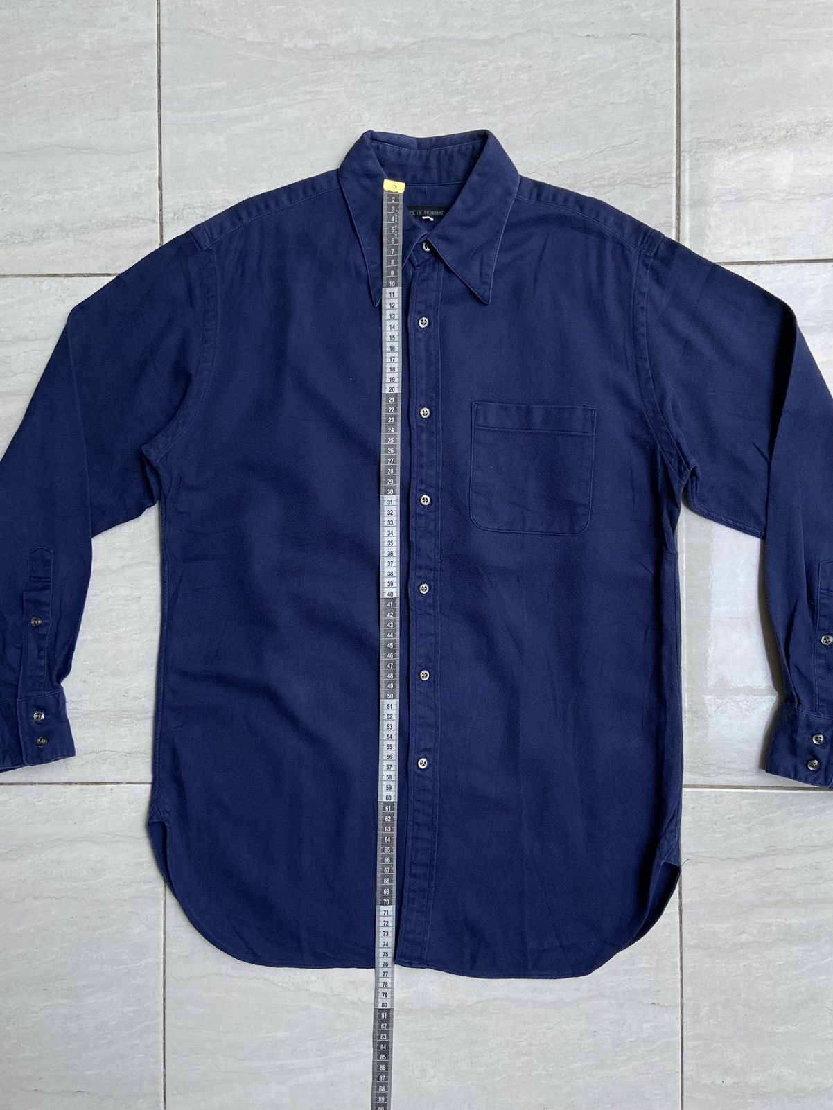 Issey Miyake × Japanese Brand × Tete Homme TETE HOMME Navy Shirt Size US M / EU 48-50 / 2 - 7 Thumbnail