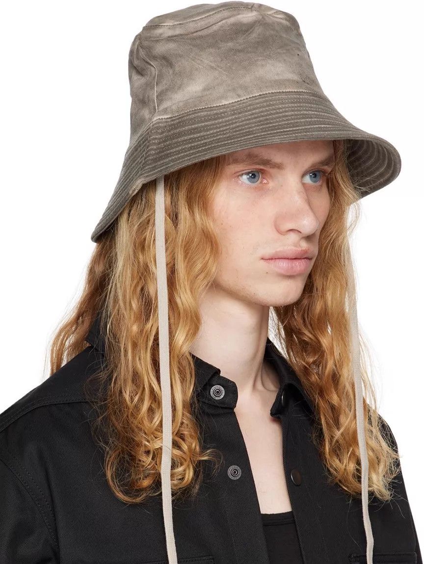 Rick Owens Rick Owens Drkshdw men's distressed gray bucket hat L Size ONE SIZE - 1 Thumbnail