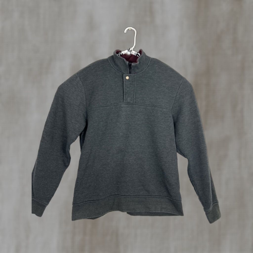Orvis Mens Large 1/4 Zip Gray Collared Pullover Sweater User: Orvis Mens Large 1/4 Zip Gray Collared Pullover Sweater