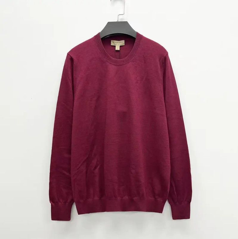 Burberry Burberry Purple Wool Horse Check Knit Sweater Size L / US 10 / IT 46 - 1 Thumbnail