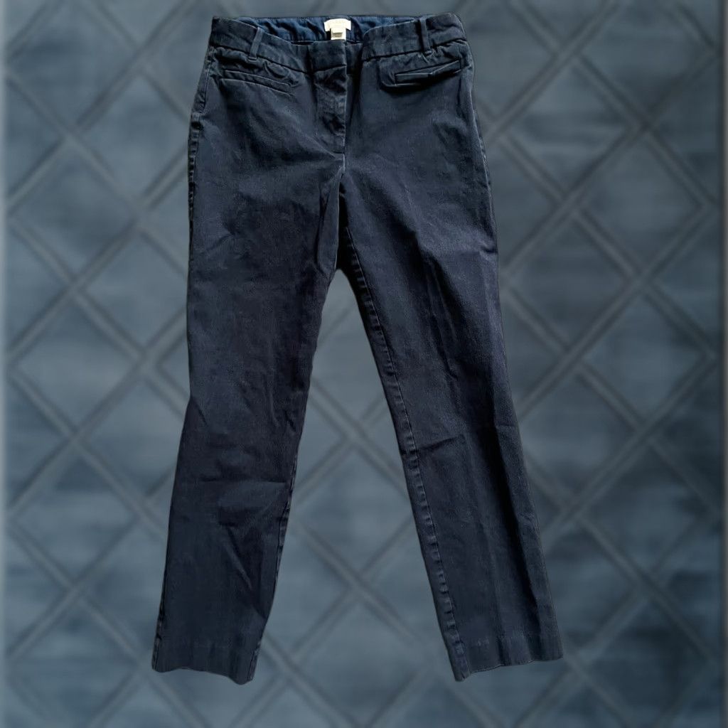 J.Crew J.CREW Lexie C9716 DOC Stretch Skinny Leg Pants 2S Blue Women's Regular 28in Inseam Cotton Blend Zip Front Chino Stretch Size 26" / US 2 / IT 38 - 1 Thumbnail