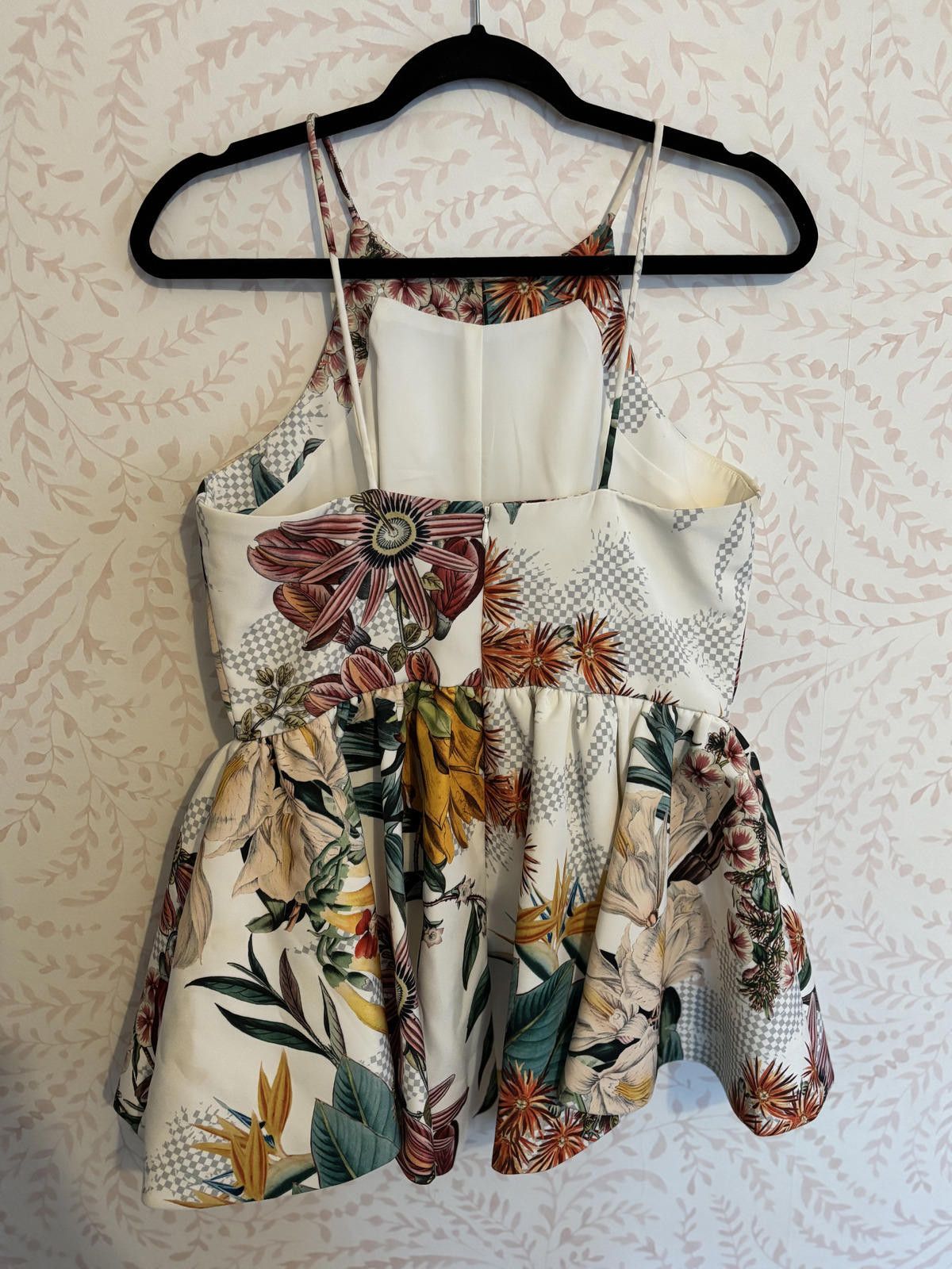 Other Anthropologie Dahlia Floral Peplum Top with Spaghetti Straps Size S / US 4 / IT 40 - 4 Thumbnail