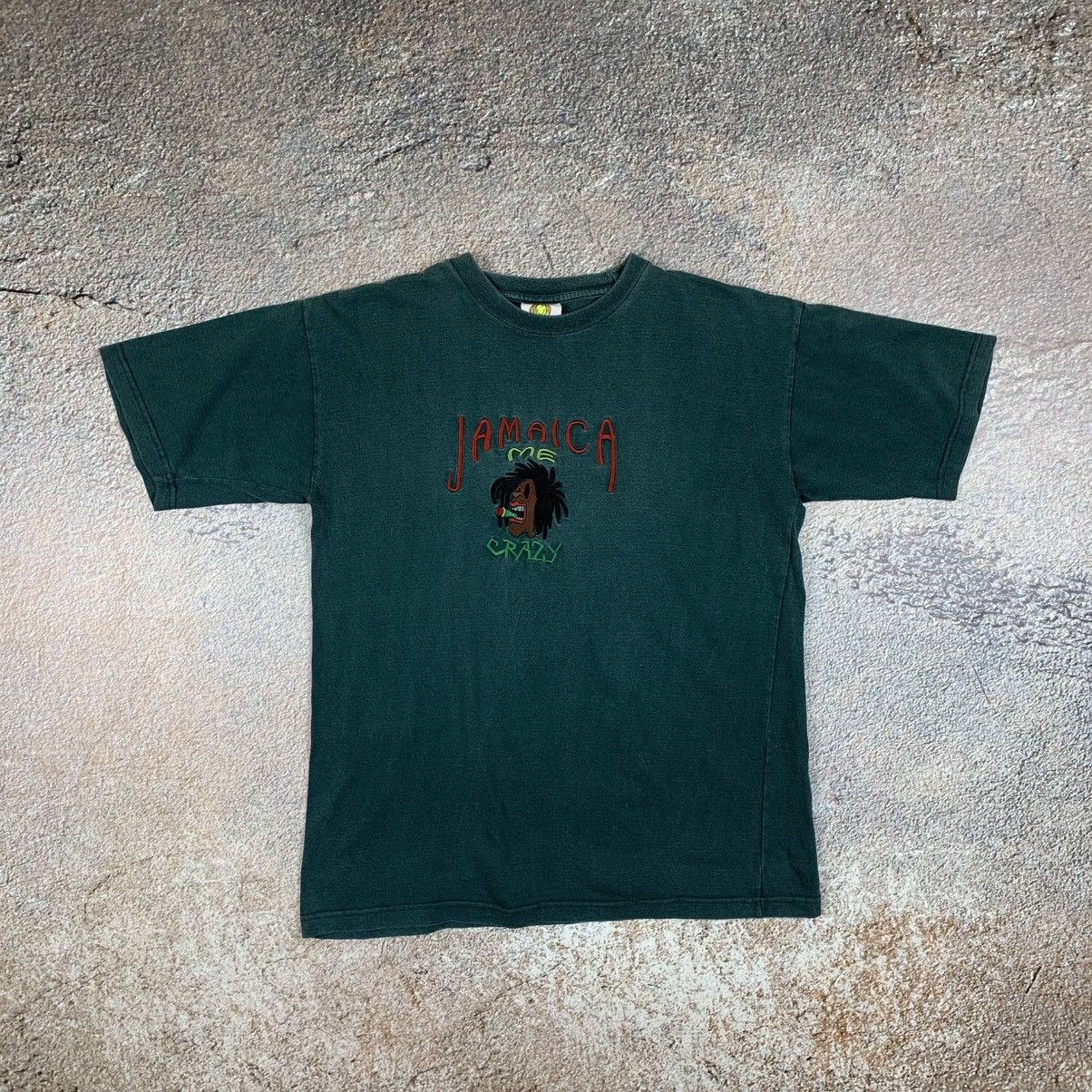 Vintage Vintage Funny Jamaica Me Crazy Weed T Shirt Size US XL / EU 56 / 4 - 1 Thumbnail
