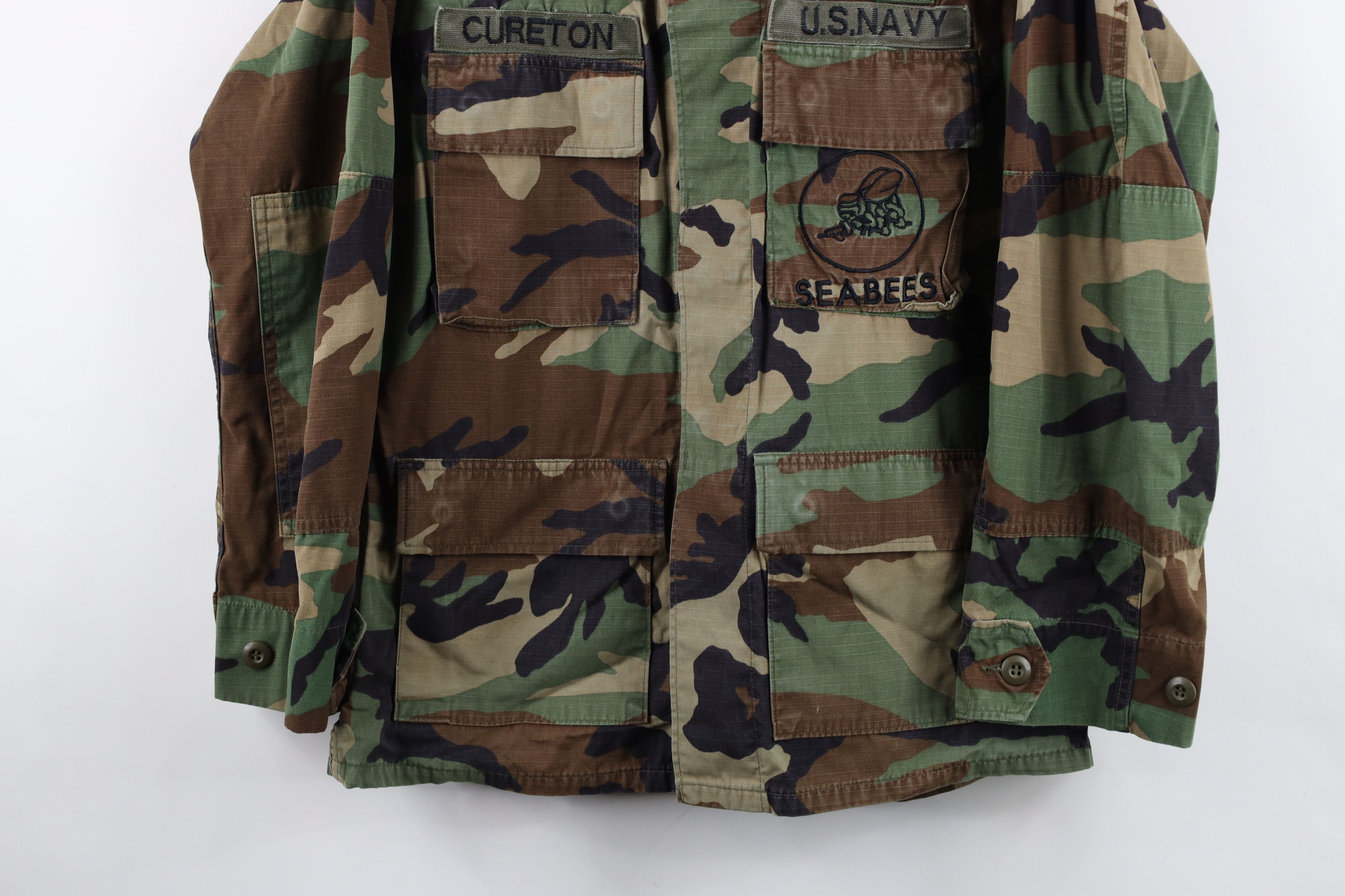 Vintage Vintage 90s Hot Weather Camouflage Field Combat Jacket USA Size US S / EU 44-46 / 1 - 3 Thumbnail