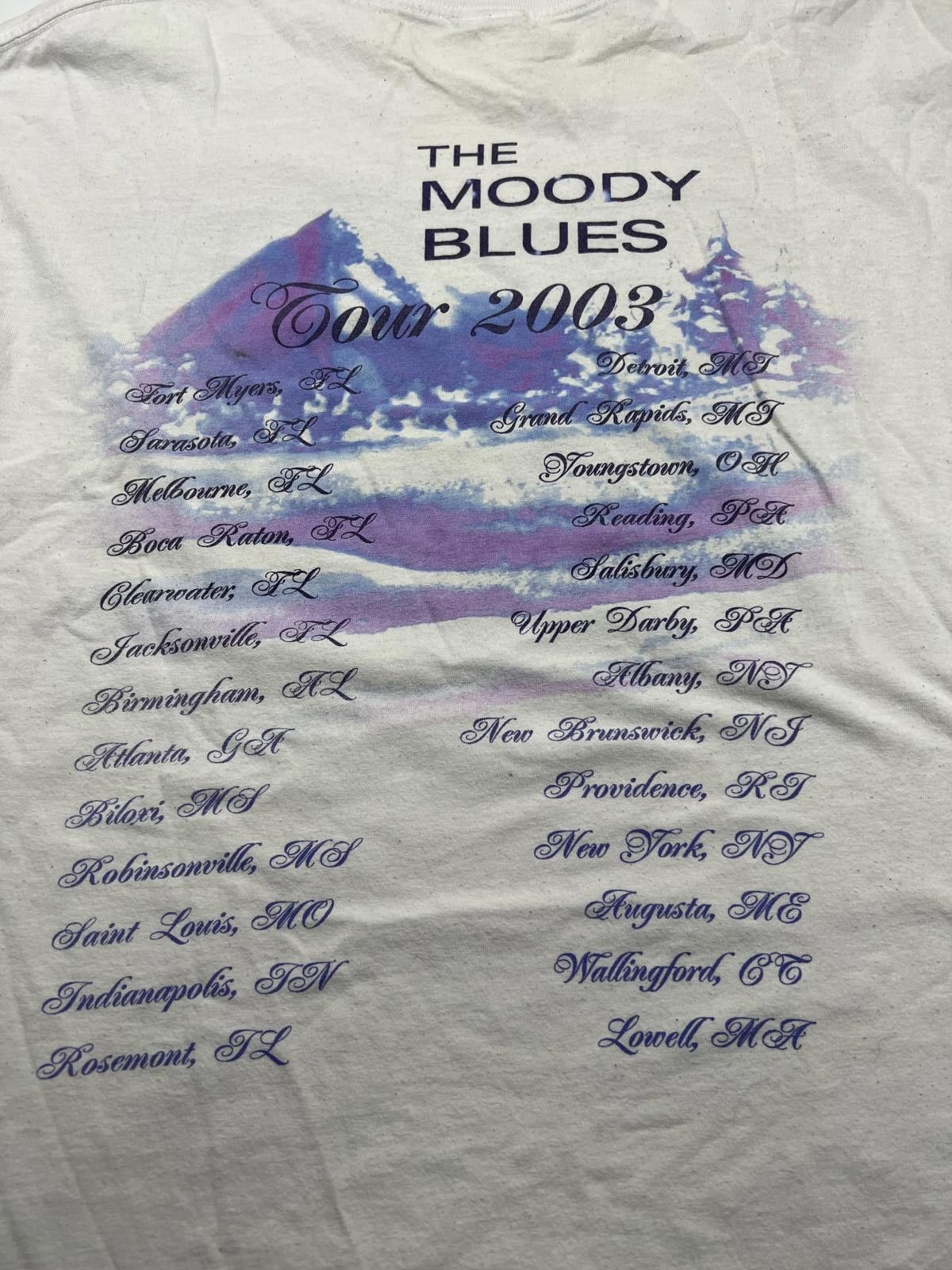 Giant 2003 The Moody Blues December Tour Vintage T-Shirt Size ONE SIZE - 10 Thumbnail