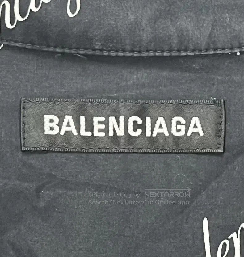 Balenciaga Balenciaga Black Printed Letter Logo Long Sleeve Shirt Size XS / US 0-2 / IT 36-38 - 4 Thumbnail