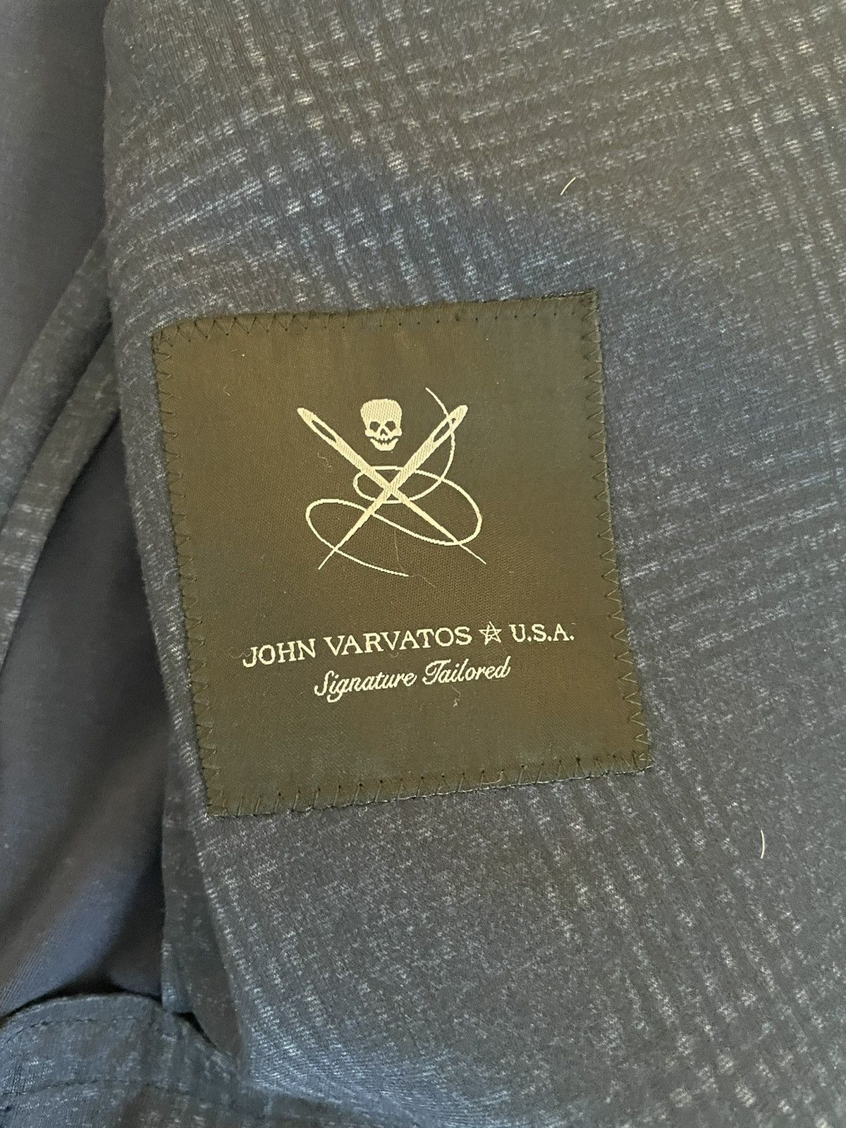 John Varvatos Shadow Glen Check Varick Jacket Size 40R - 7 Thumbnail