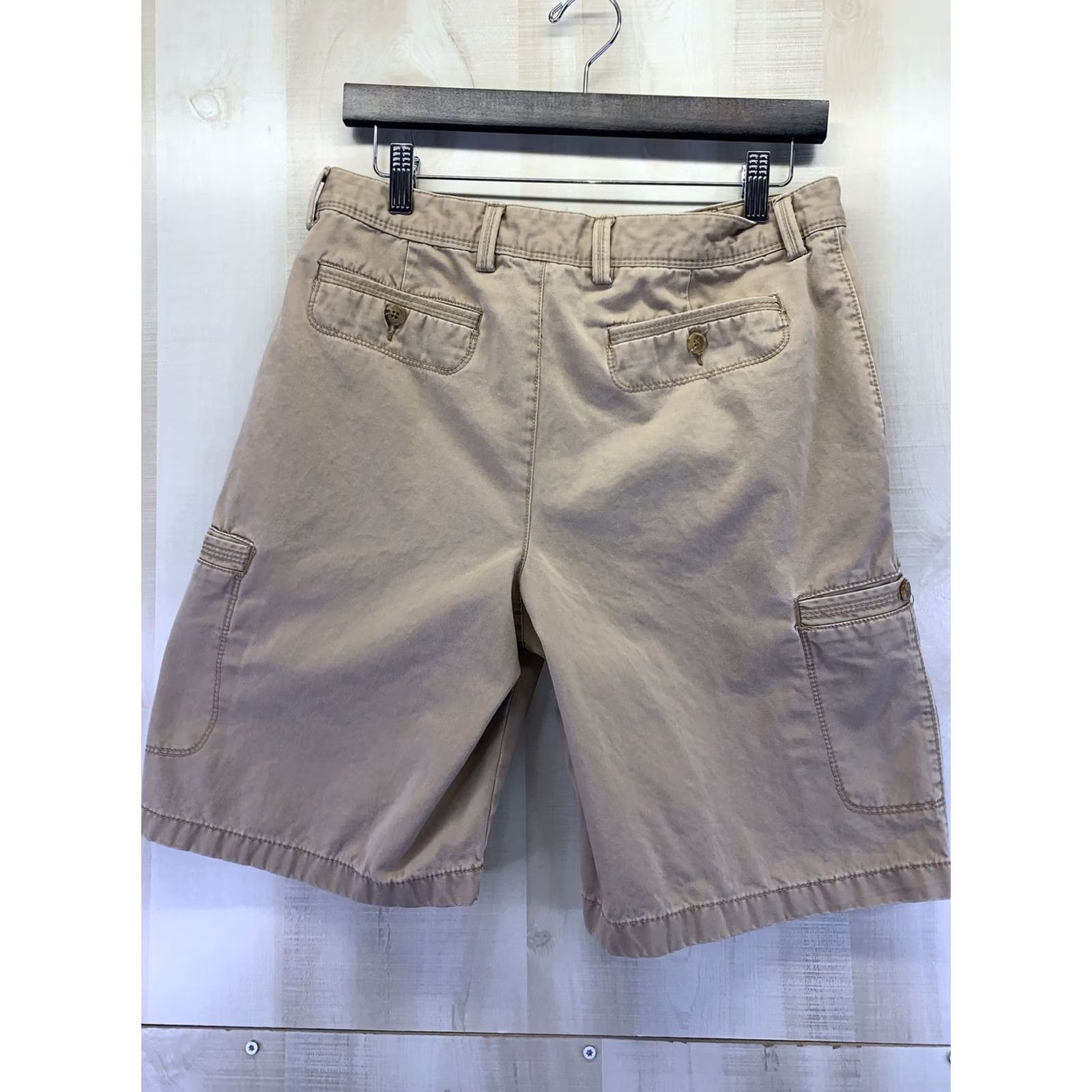 Tasso Elba Tasso Elba Mens Shorts Cargo Khaki 100% Cotton SZ 30-4993 Beige Cargo Pocket Flat Front Regular Inseam See Photo Mens Size US 30 / EU 46 - 6 Thumbnail