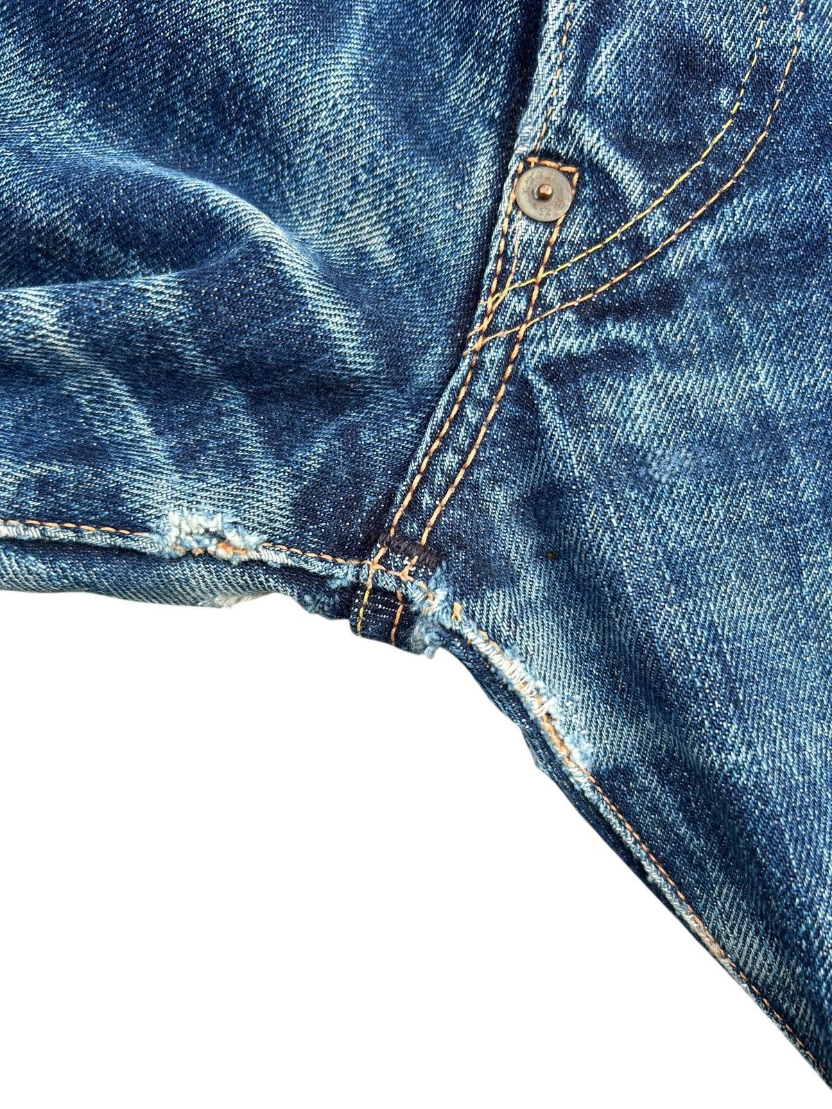 Kapital Thrashed Vintage Evisu Selvedge No1 Special Denim Jeans Size US 37 - 10 Thumbnail