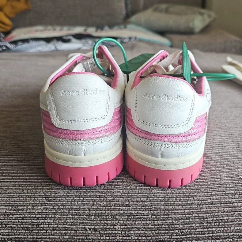Acne Studios Acne Studios White low-top fashionable sneakers Size US 7.5 / IT 37.5 - 3 Thumbnail