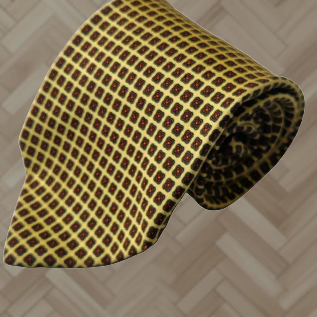 Polo Ralph Lauren Polo Ralph Lauren Tie Mens One Size Silk Gold Geometric Medallion Necktie Size US M / EU 48-50 / 2 - 1 Thumbnail