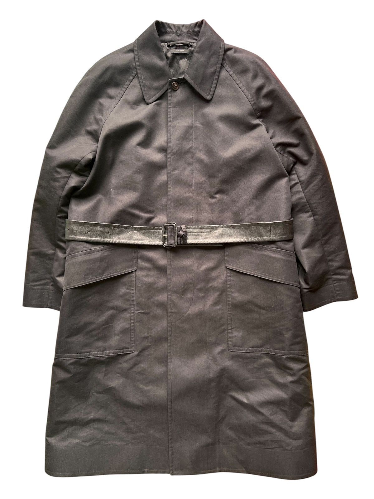 Tom Ford 48 / L Tom Ford Leather Outerwear Trench Coat Black tailor Size US M / EU 48-50 / 2 - 1 Thumbnail