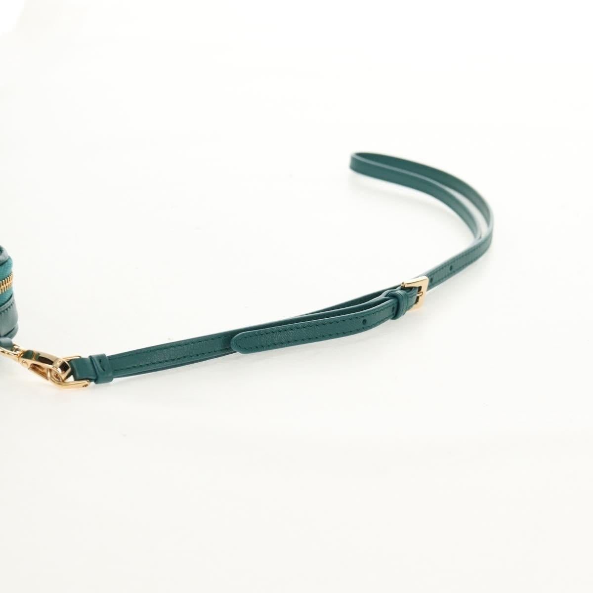 Miu Miu Miu Miu Matelasse Leather Pouch Green Size ONE SIZE - 7 Thumbnail