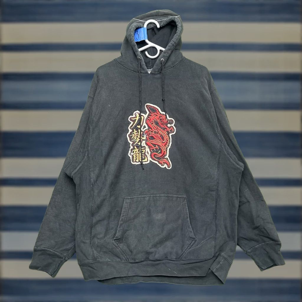 Vintage VINTAGE Steve & Barry's Tiger Hoodie Mens XL Black Long Drawstring Grunge 90s Pullover Hooded Size US XL / EU 56 / 4 - 1 Thumbnail