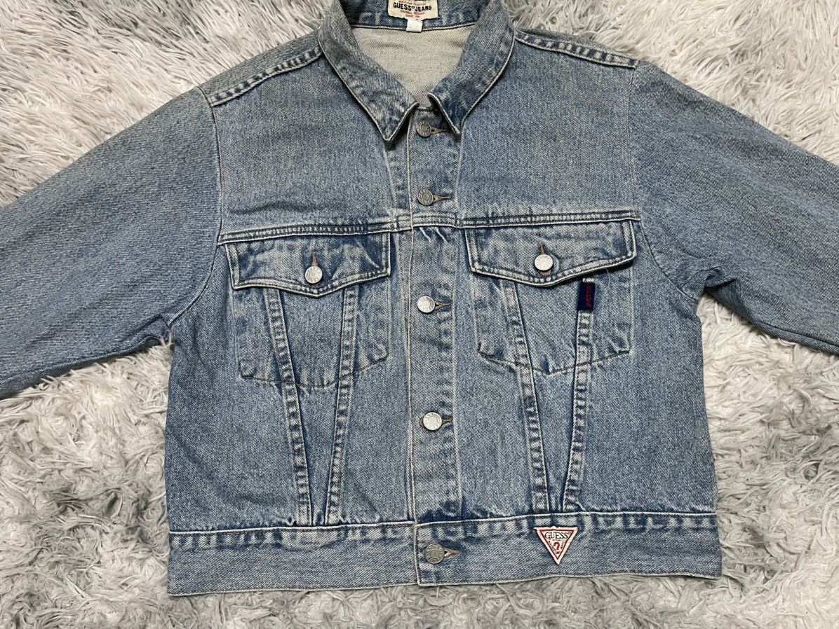 Guess 90s GUESS DENIM TRUCKER JACKET RARE DESIGN Size S / US 4 / IT 40 - 5 Thumbnail