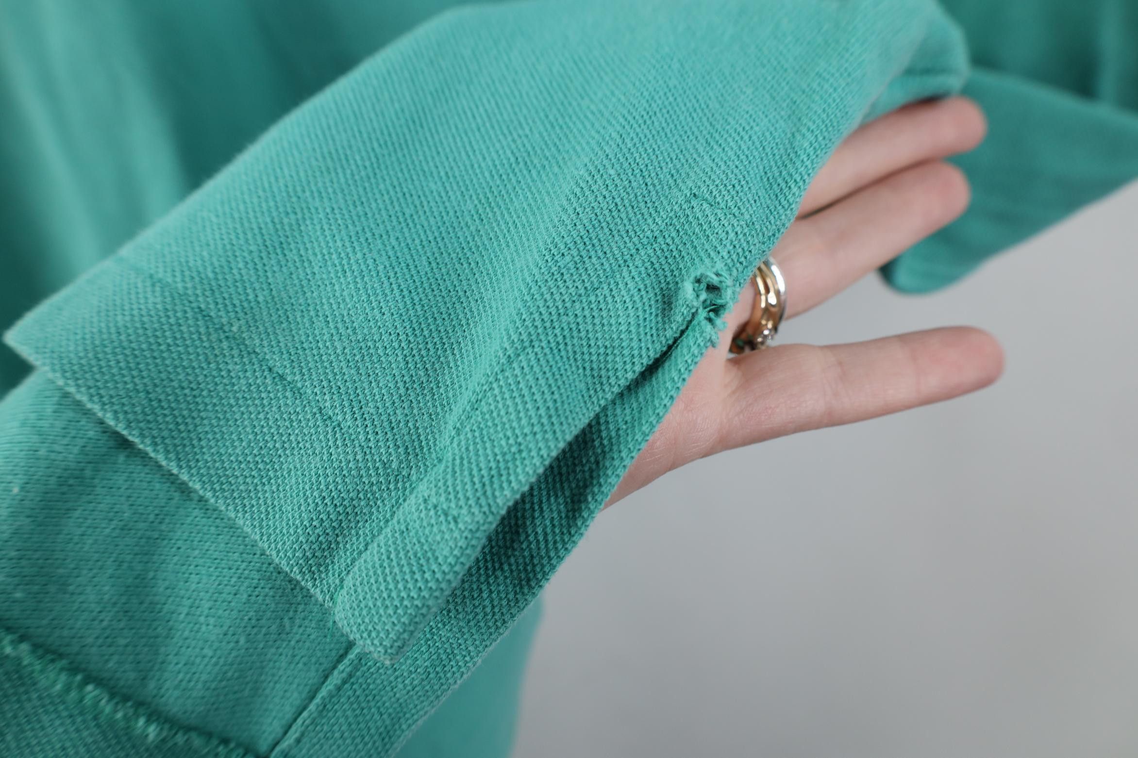 Polo Ralph Lauren Vintage 90s Ralph Lauren Pique Cotton Knit Golf Polo Teal Size US L / EU 52-54 / 3 - 11 Thumbnail