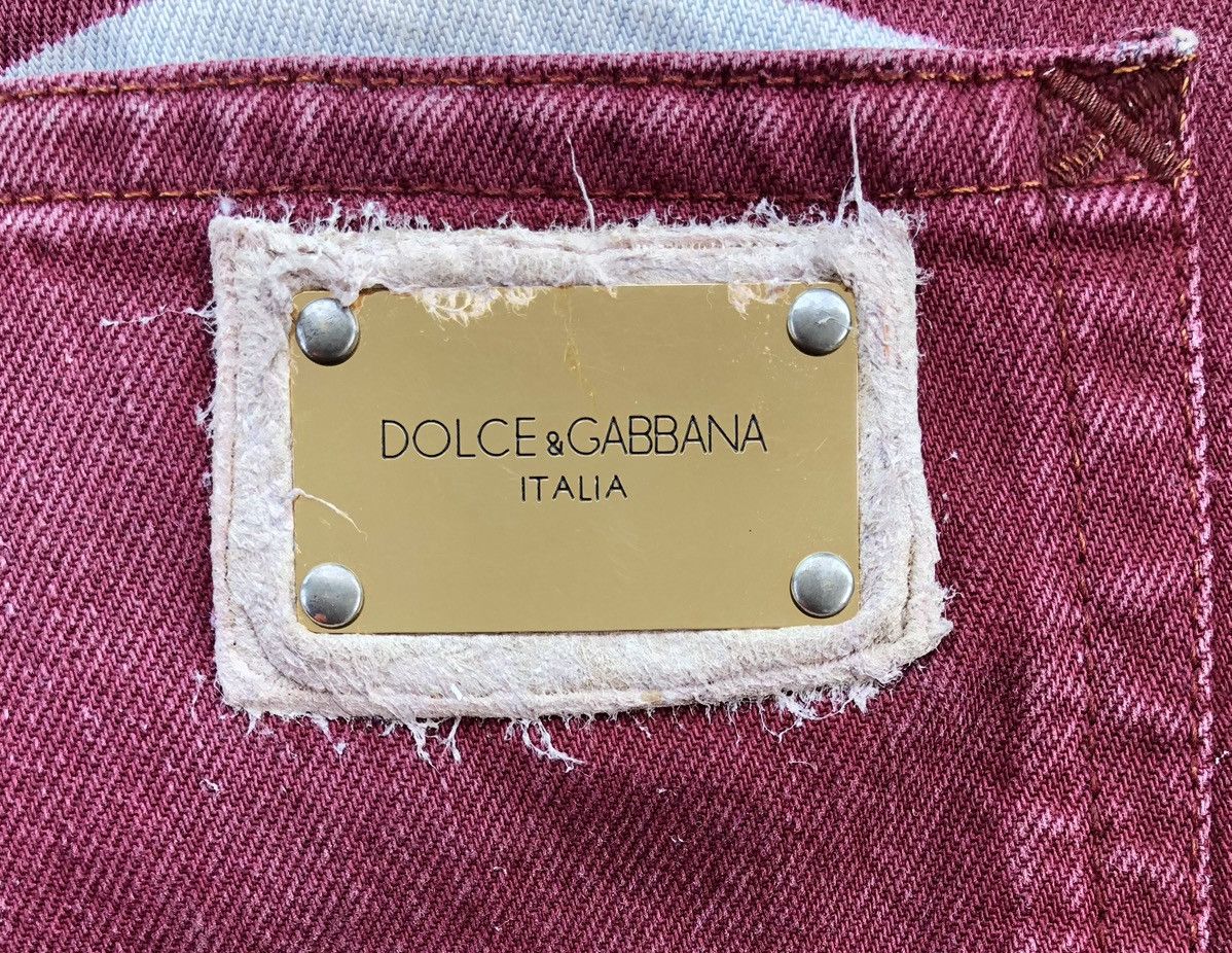 Dolce & Gabbana Vintage Dolce And Gabbana Red Denim Pants Size US 31 - 9 Thumbnail