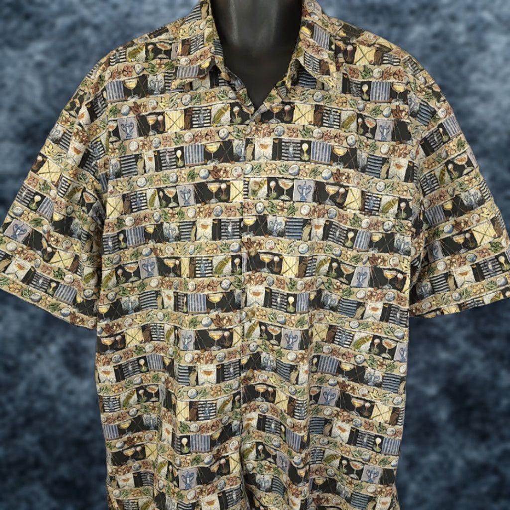 Vintage VINTAGE John Severson Kahala Hawaiian Shirt Mens XL 90s Golf Made In USA Beige Cotton Button-Up Short Sleeve Floral Maui Kahala Mens XL Size US XL / EU 56 / 4 - 1 Thumbnail
