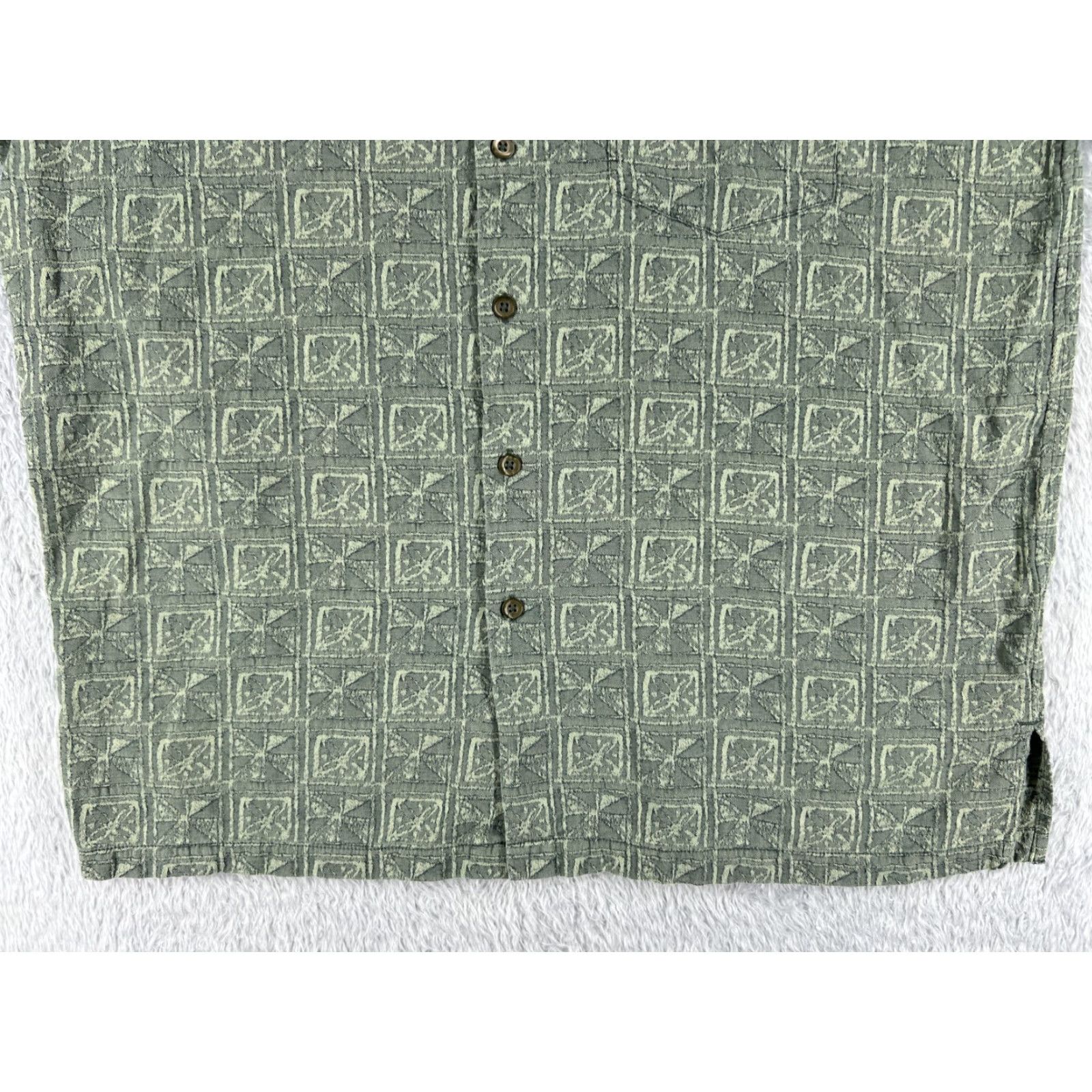 Vintage VINTAGE Kai Nani Shirt Hawaiian Shirt XL Green Floral 90s Aloha Button-Up Mens Size US XL / EU 56 / 4 - 5 Thumbnail