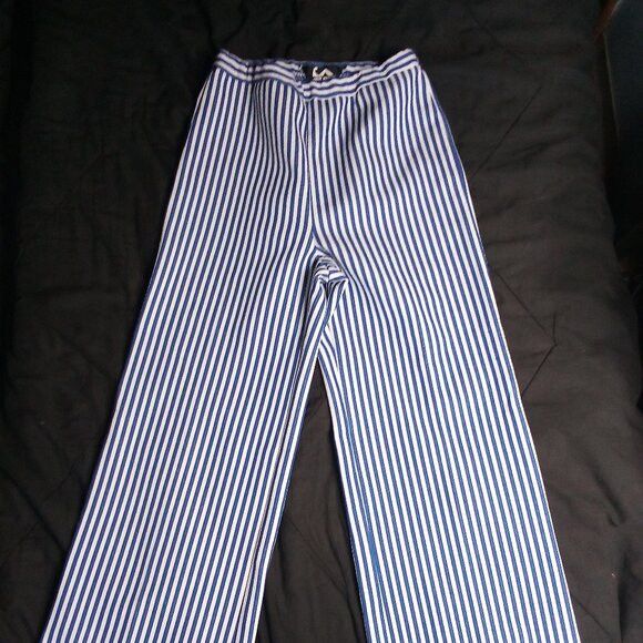 Other Vintage Jack Winter Mod Striped Polyester Pants Flared Size 30" / US 8 / IT 44 - 2 Thumbnail