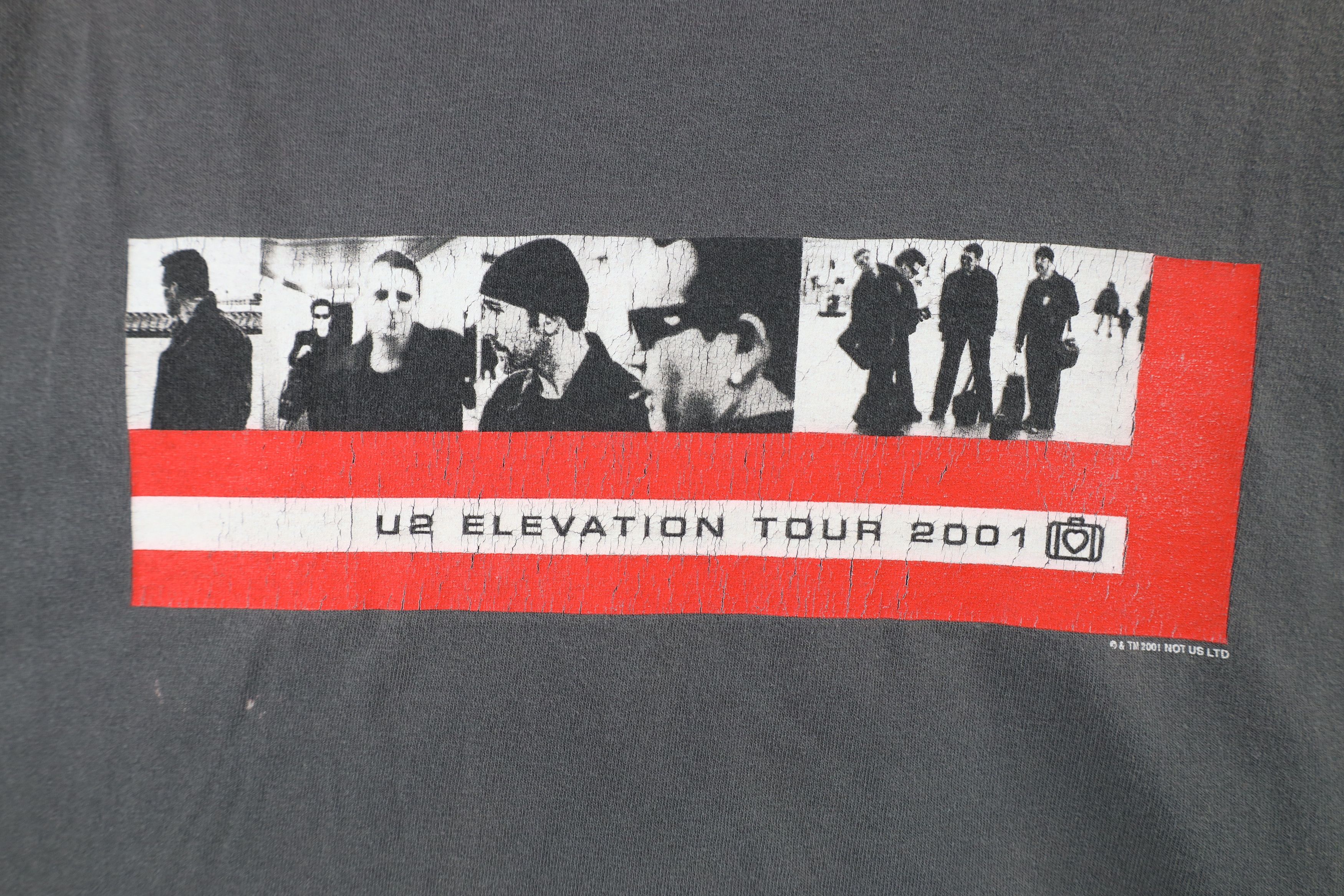 Vintage Vintage Y2K 2001 Elevation Tour U2 Band T-Shirt Gray USA Size US XL / EU 56 / 4 - 4 Thumbnail