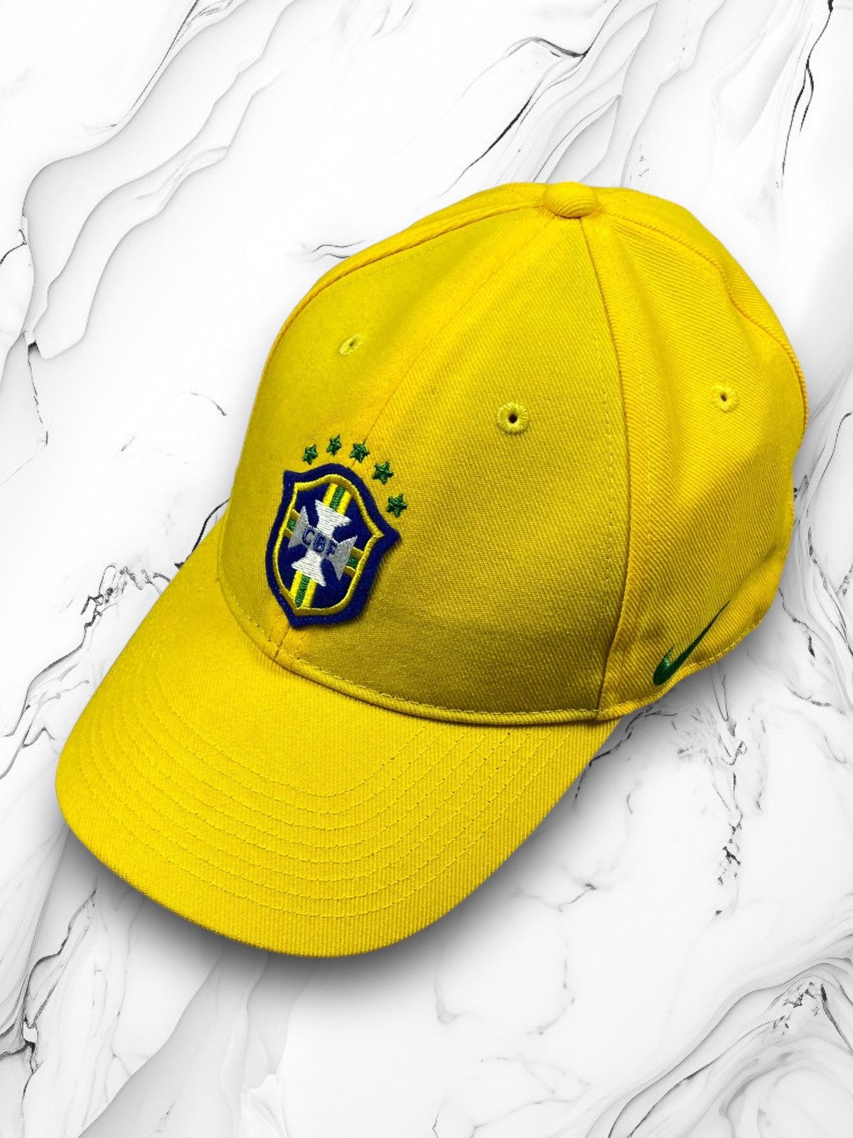 Nike × Vintage NEW Vintage Nike Brasil Soccer Jersey Cap Hats Size ONE SIZE - 1 Thumbnail