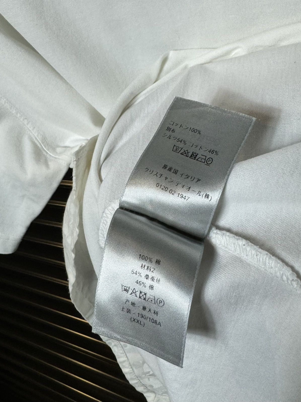 Dior Dior White Monogram Oblique Jacquard Layered Silk Tee - XXL Size US XXL / EU 58 / 5 - 11 Thumbnail
