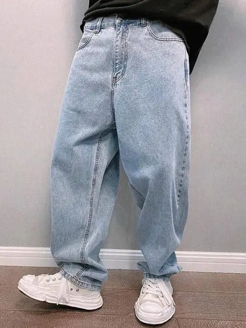 Jean Baloon Skate Baggy Denim Jeans Loose 2000s Size US 34 / EU 50 - 1 Thumbnail