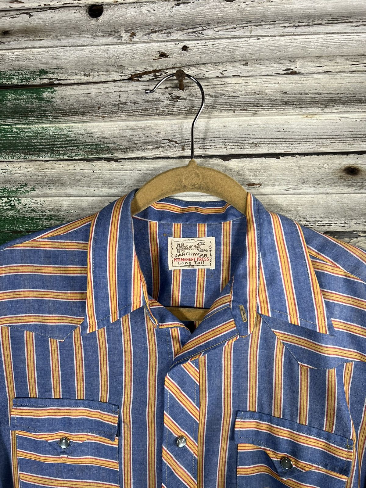 Vintage Vintage Striped Western Wear Shirt Size US XL / EU 56 / 4 - 3 Thumbnail
