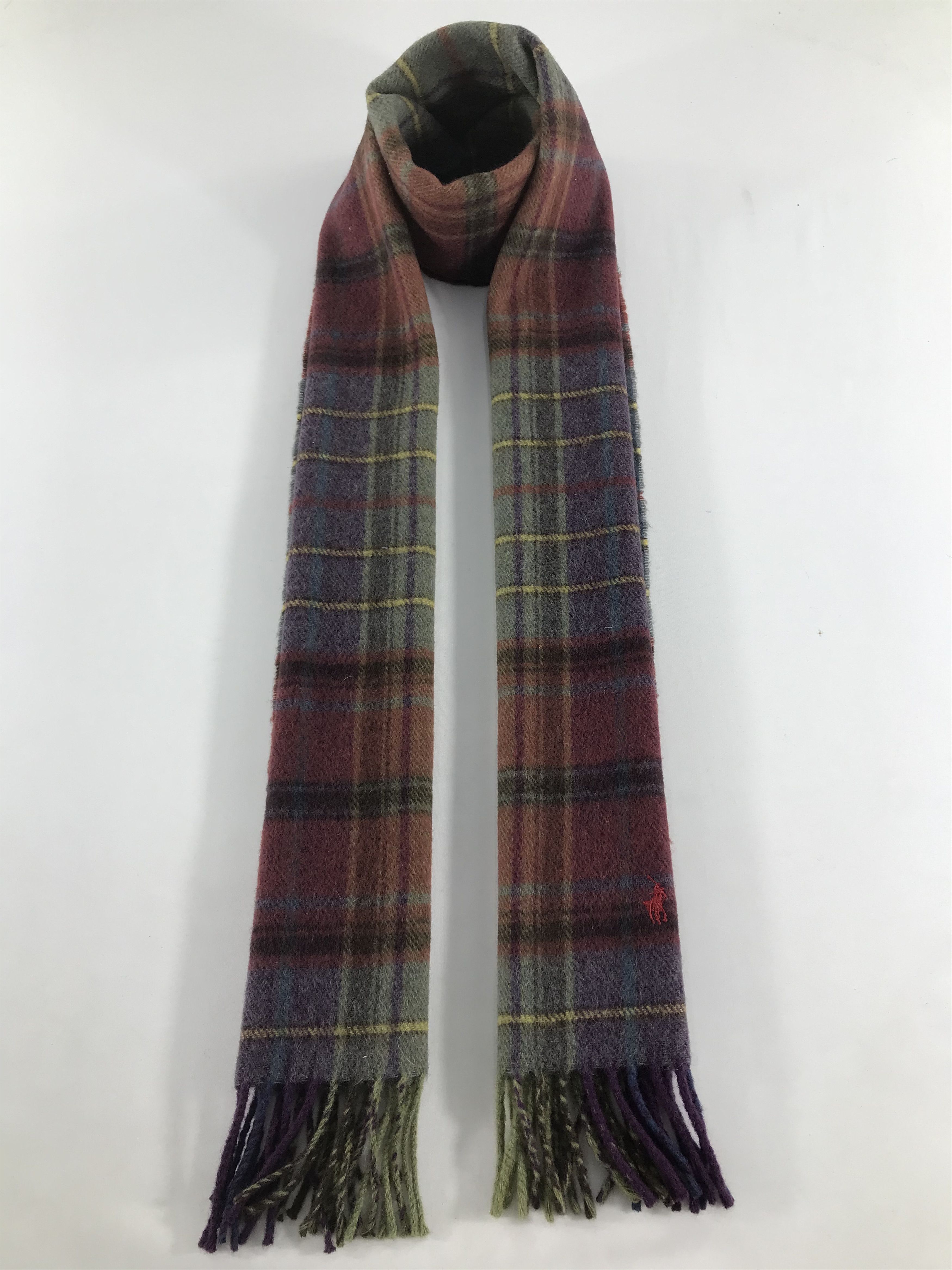 Ralph Lauren Ralph Lauren Tartan Wool Scarf Muffler V489 Size ONE SIZE - 1 Thumbnail