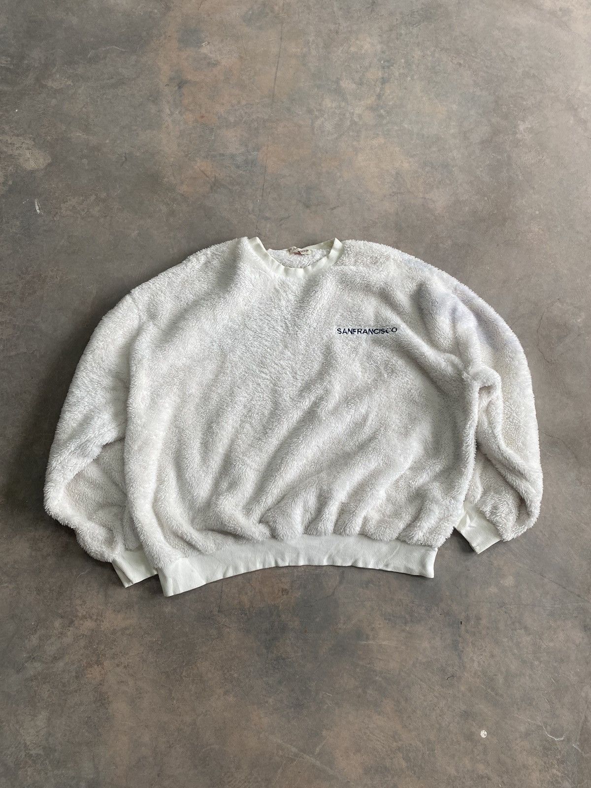 Vintage FLEECE SAN FRANCISCO SWEATSHIRT FLUFFY HAIRY MOHAIR Size US M / EU 48-50 / 2 - 5 Thumbnail