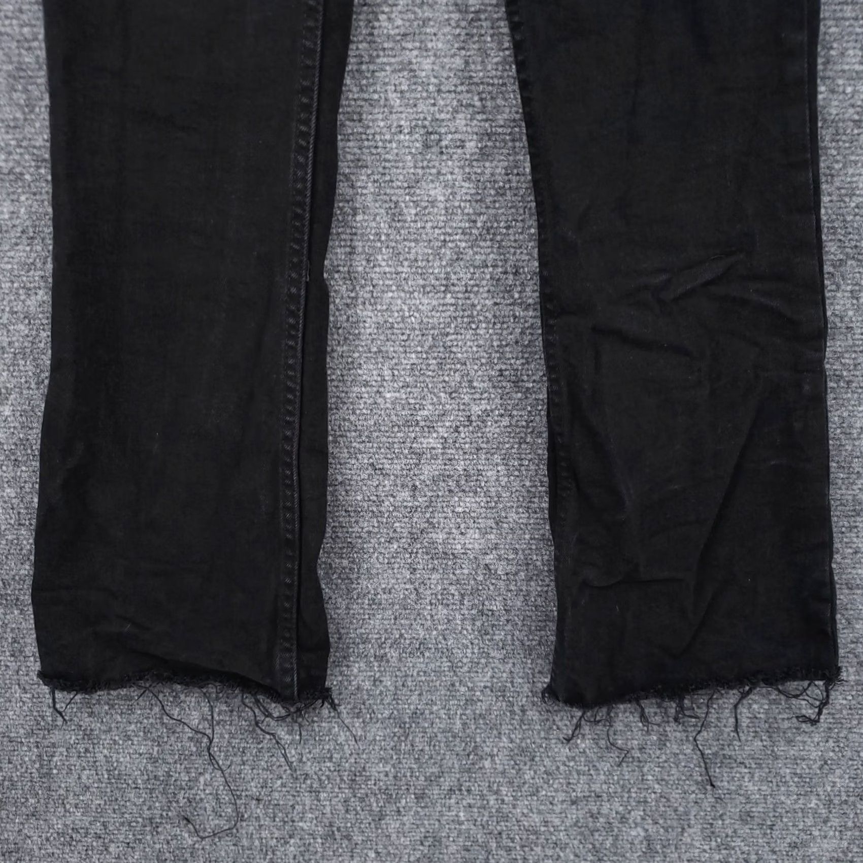 Zara Zara Jeans Womens 4 Mid-Rise Straight Distressed Hem 5-Pocket Dark Black Denim Size 27" / US 4 / IT 40 - 7 Thumbnail