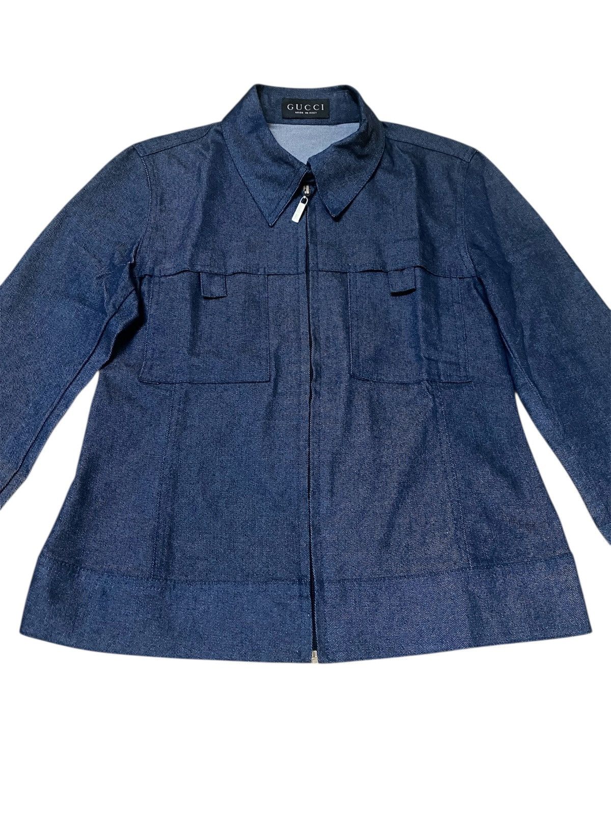 Gucci Gucci Double Pocket Pullover Zipper Denim Jacket Size XS / US 0-2 / IT 36-38 - 2 Thumbnail