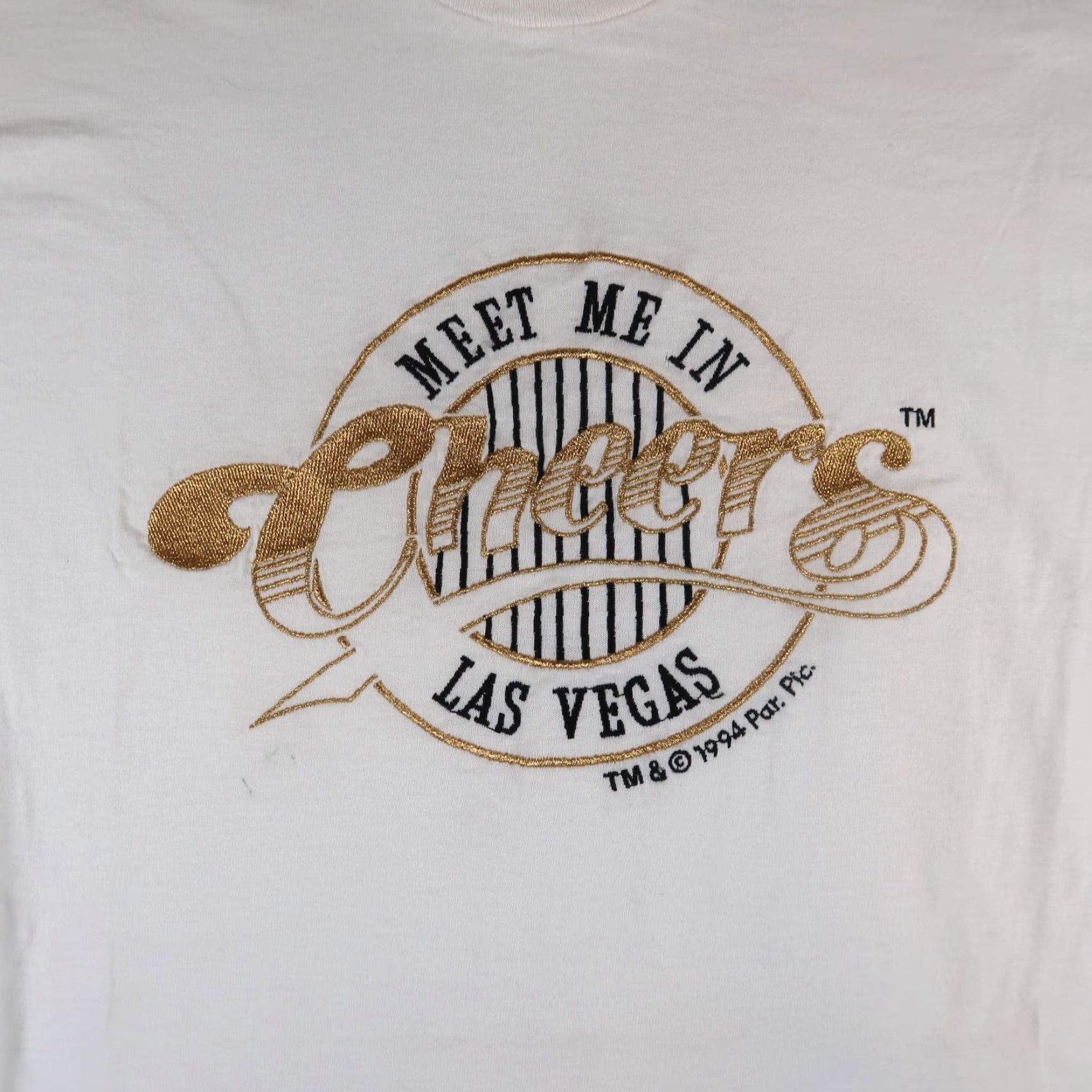 Fruit Of The Loom VINTAGE Las Vegas 90s T shirt Mens 2XL White Cotton Crew Neck Fruit of the Loom Shirt USA Distressed 90s Grunge Hip Hop Punk Japanese? Size US XXL / EU 58 / 5 - 3 Thumbnail