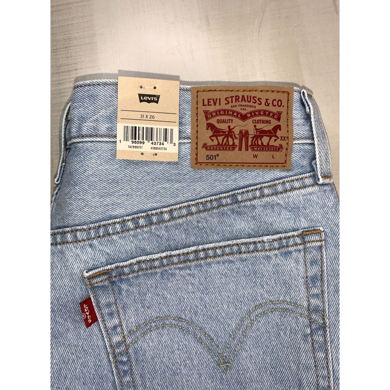 Levi's Levi’s 501 Original Cropped High Rise Distressed Denim Jeans Women’s 31x26 NWT- Size 24" / US 00 / IT 34 - 3 Thumbnail