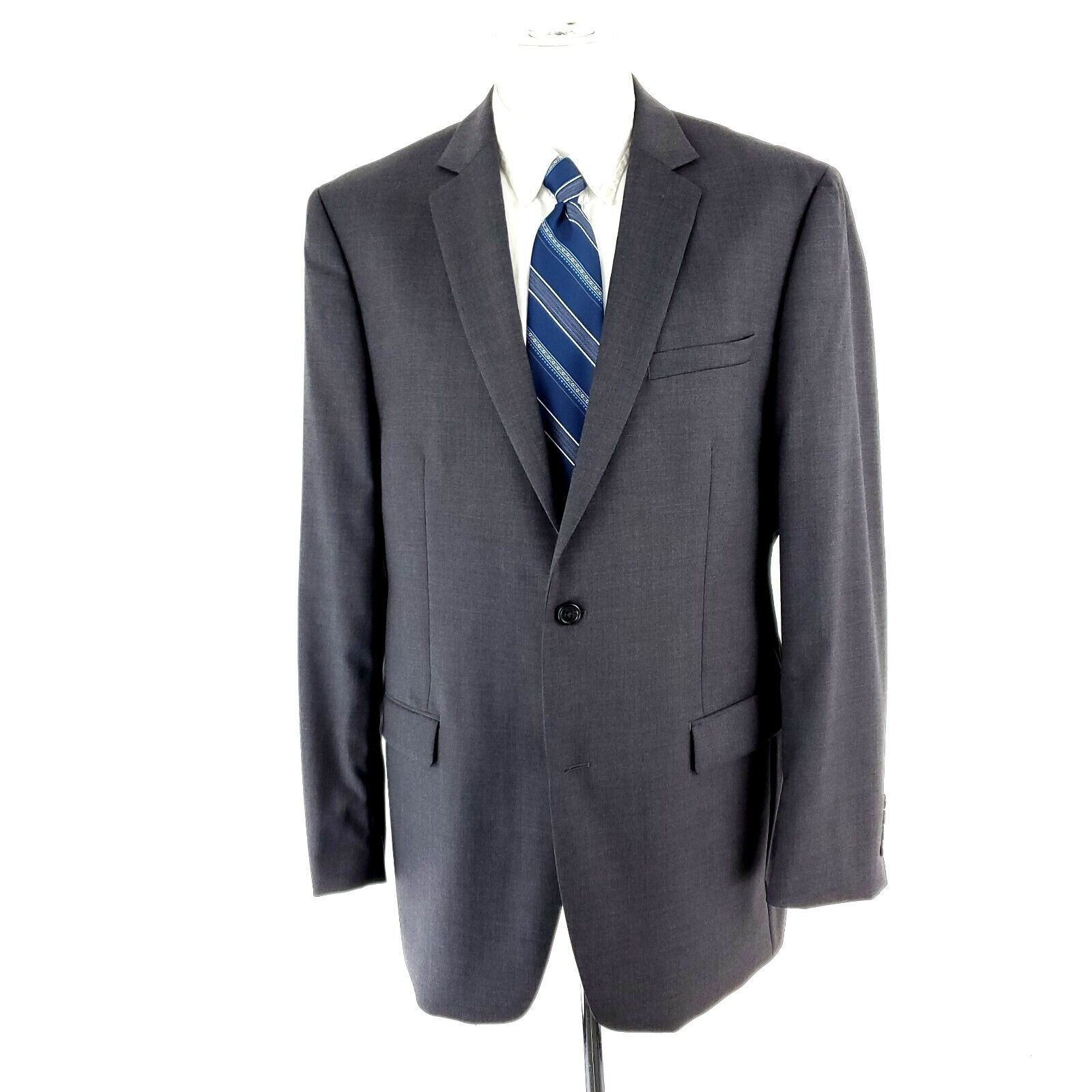 Joseph Abboud Joseph Abboud Wool 2 Button Blazer 42L Gray Size 42L - 3 Thumbnail