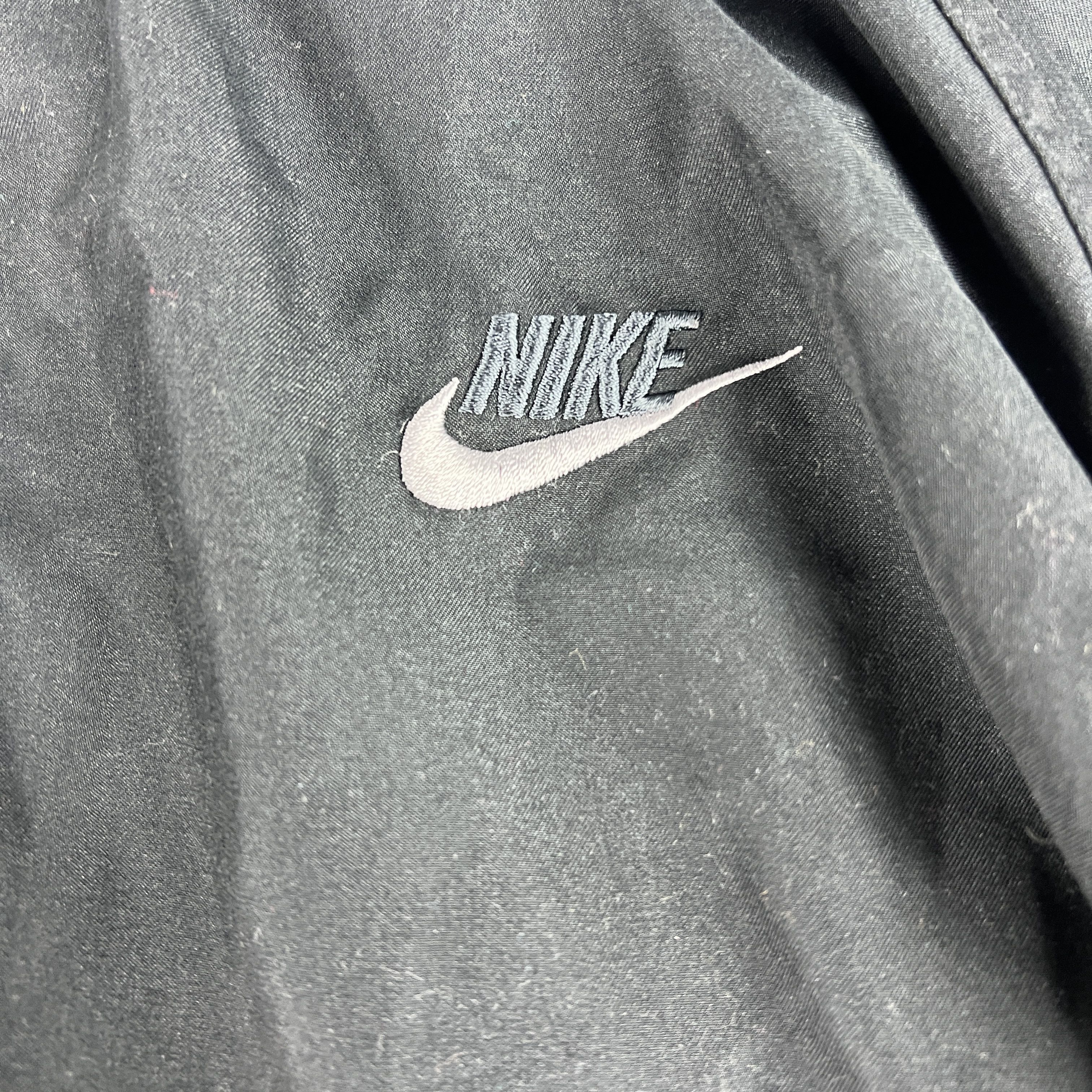Nike Y2K Nike Track Jacket Black Grey Striped FullZip Long Sleeve Size US L / EU 52-54 / 3 - 6 Thumbnail