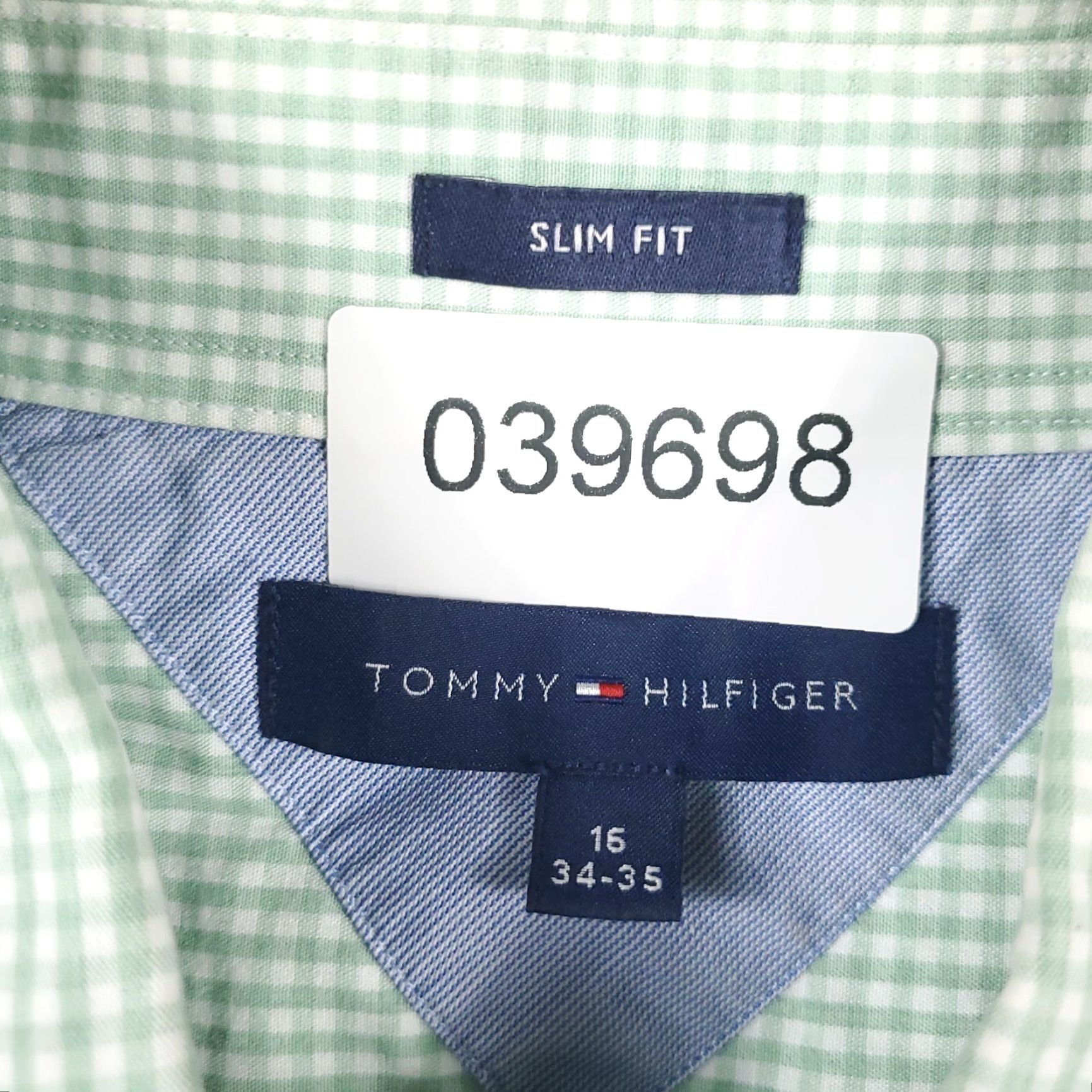 Tommy Hilfiger Tommy Hilfiger Shirt Mens 16 Green Check Dress Button Up Long Sleeve Shirt Dress Shirt Green 16 Tommy Hilfiger Men’s Button Up Dress Shirt Size 42R - 6 Thumbnail