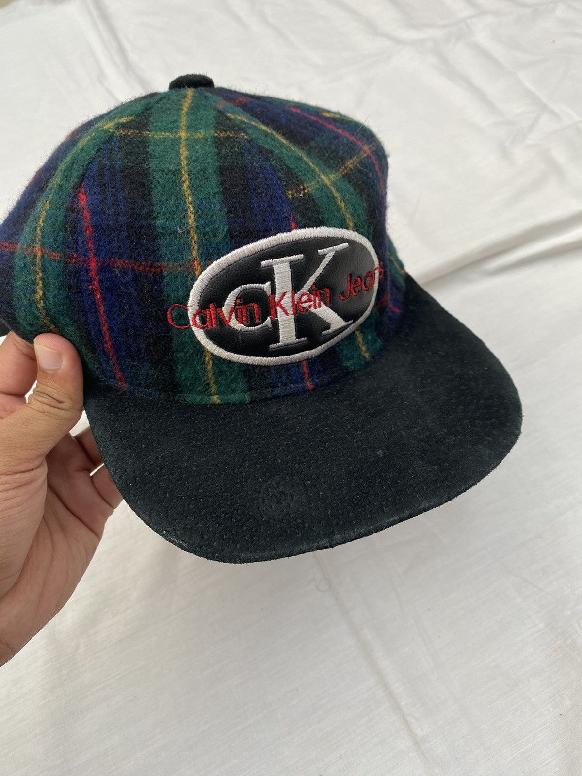 Calvin Klein × Vintage Vintage Calvin Klein Chekered Cap Size ONE SIZE - 7 Thumbnail