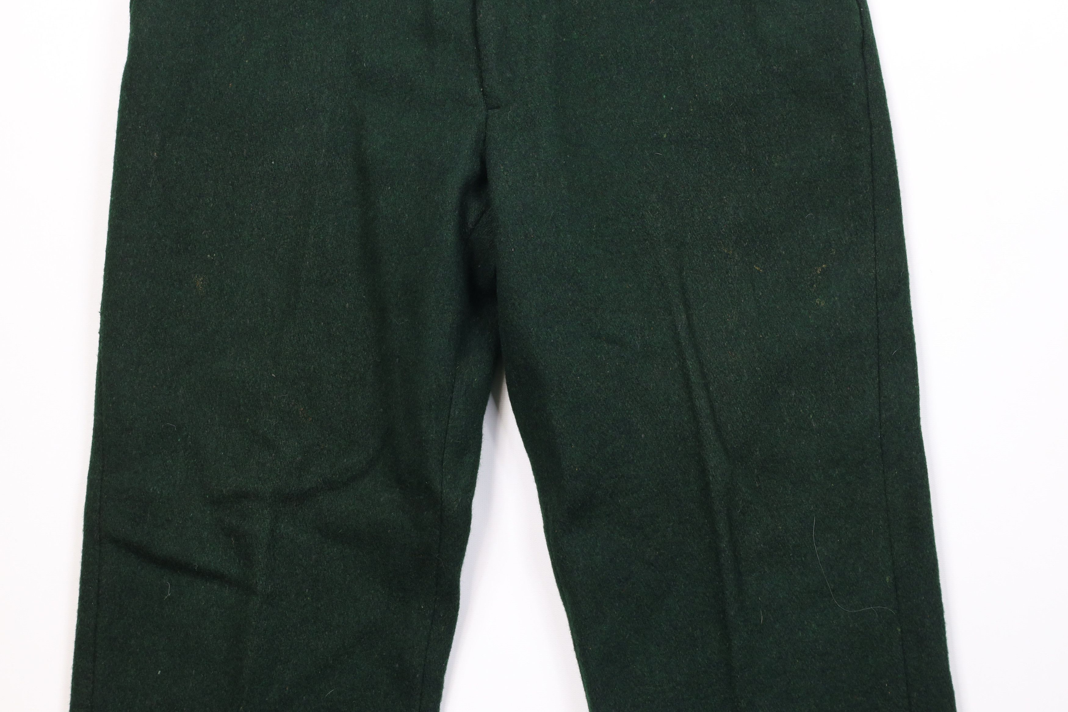 Vintage Vintage 90s Streetwear Heavy Wool Wide Leg Pants Green USA Size US 34 / EU 50 - 3 Thumbnail