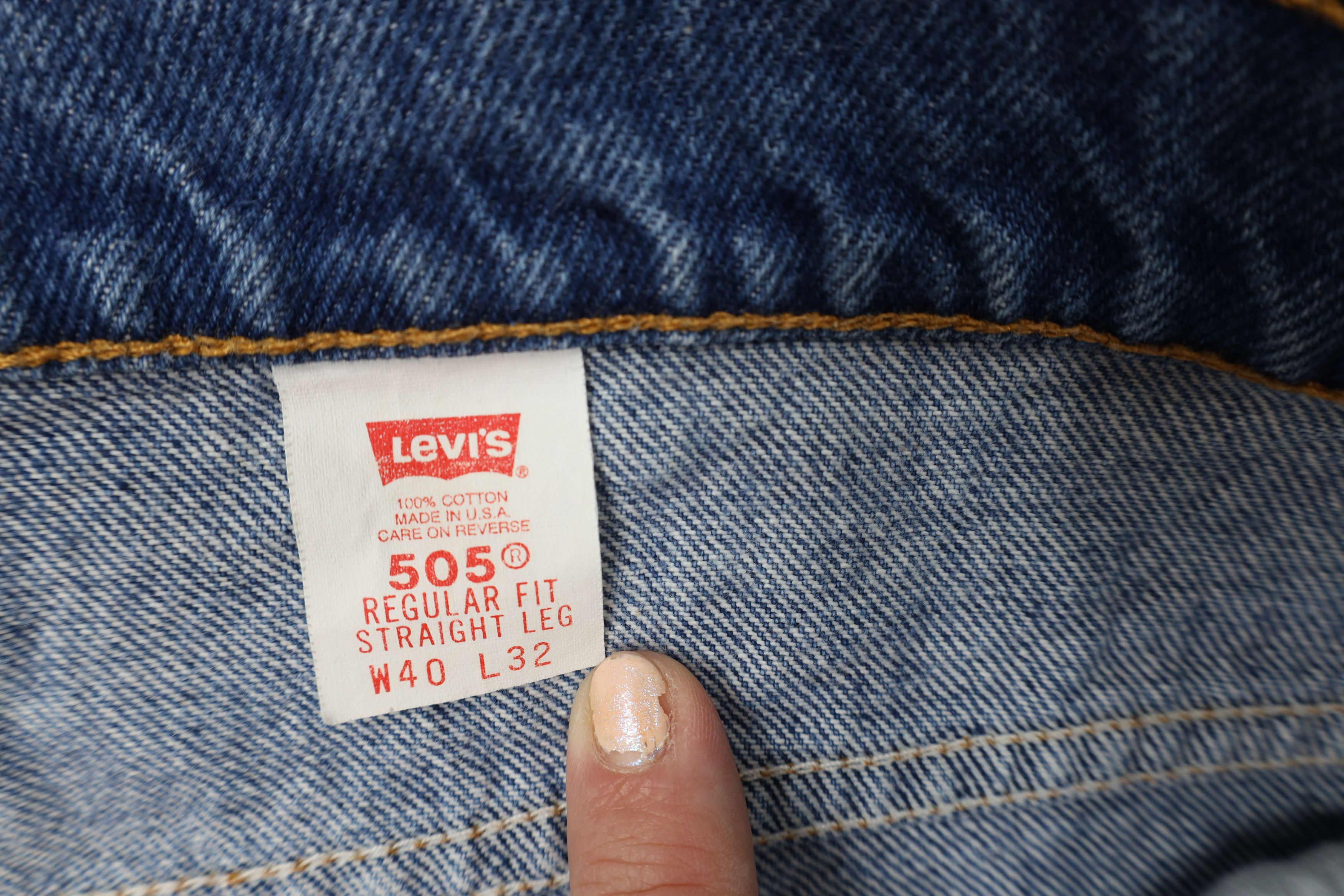 Levi's Vintage 90s Levis 505 Regular Straight Leg Jeans Blue USA Size US 40 / EU 56 - 8 Thumbnail