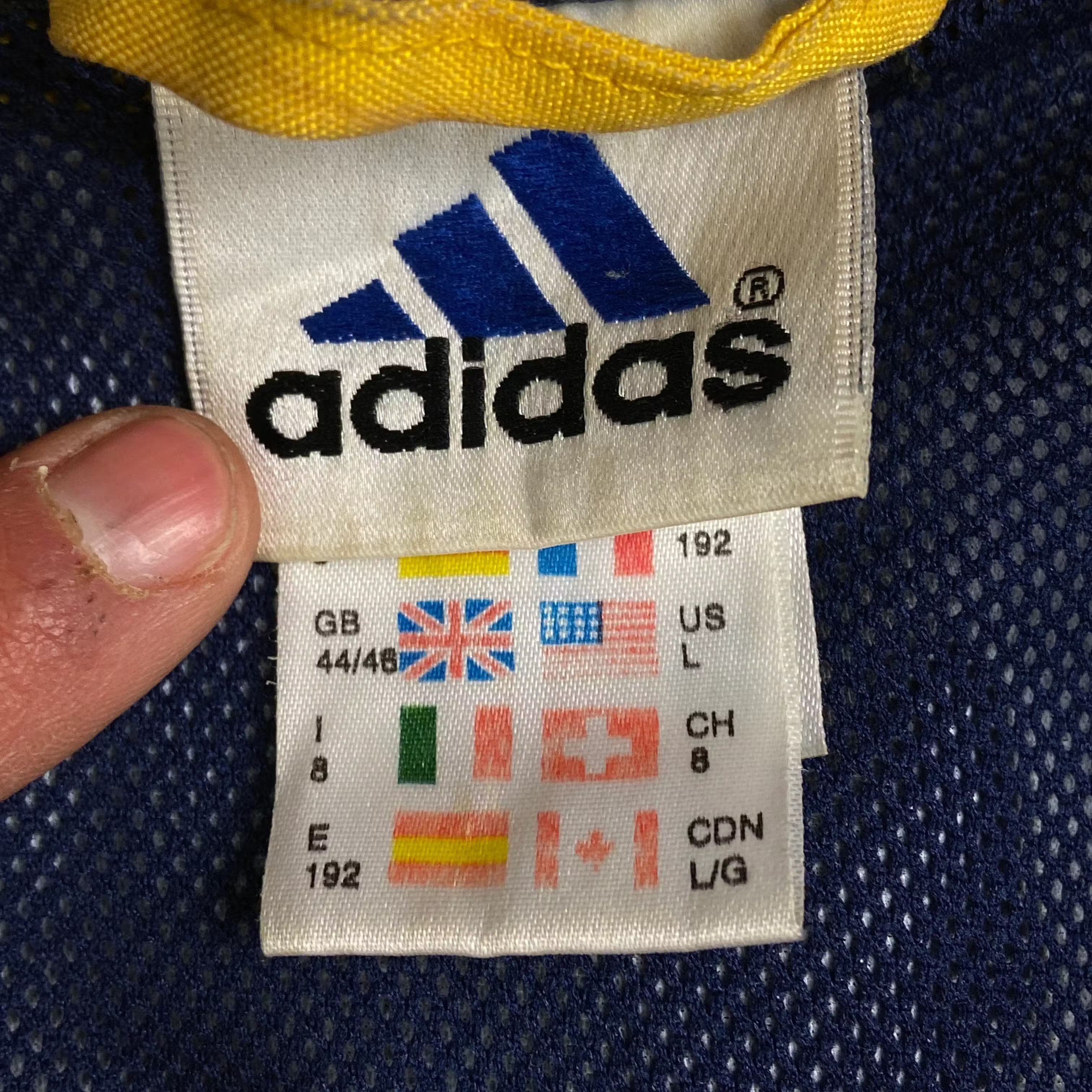 Adidas × Vintage Mens Jacket Pullover Anorak Adidas Vintage Yellow Size L Size US L / EU 52-54 / 3 - 5 Thumbnail